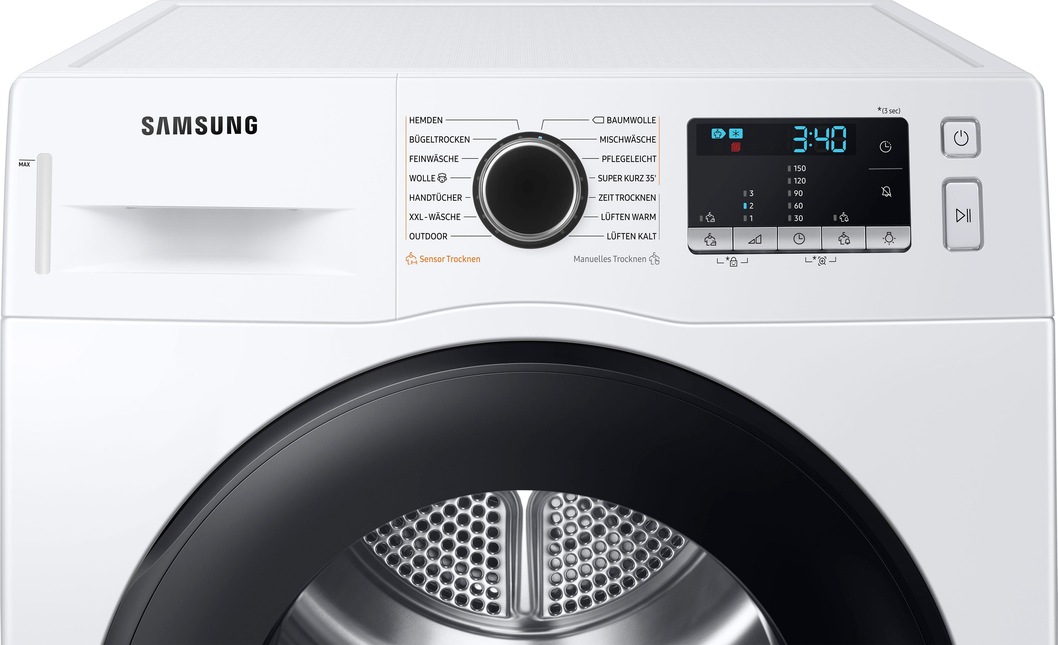 Samsung Wärmepumpentrockner DV9ETA040AE/EG, 9 Knitterschutz kg