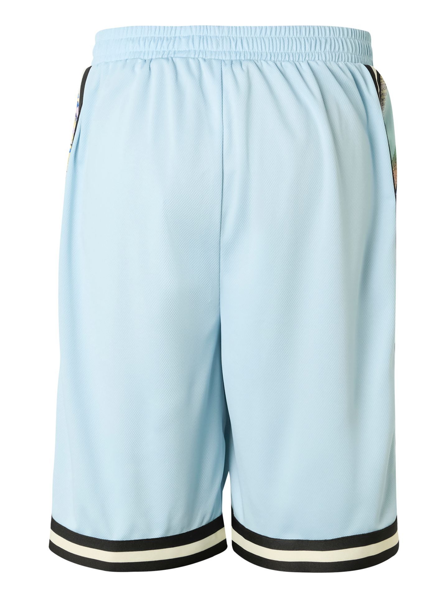 COLUCCI Shorts Short Colucci Signature Basketball Mesh Kontrastierende Seitenstreifen mit durchgehendem Signature-Muster