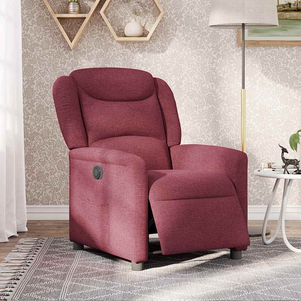 vidaXL Sessel Relaxsessel Elektrisch Weinrot Stoff günstig online kaufen