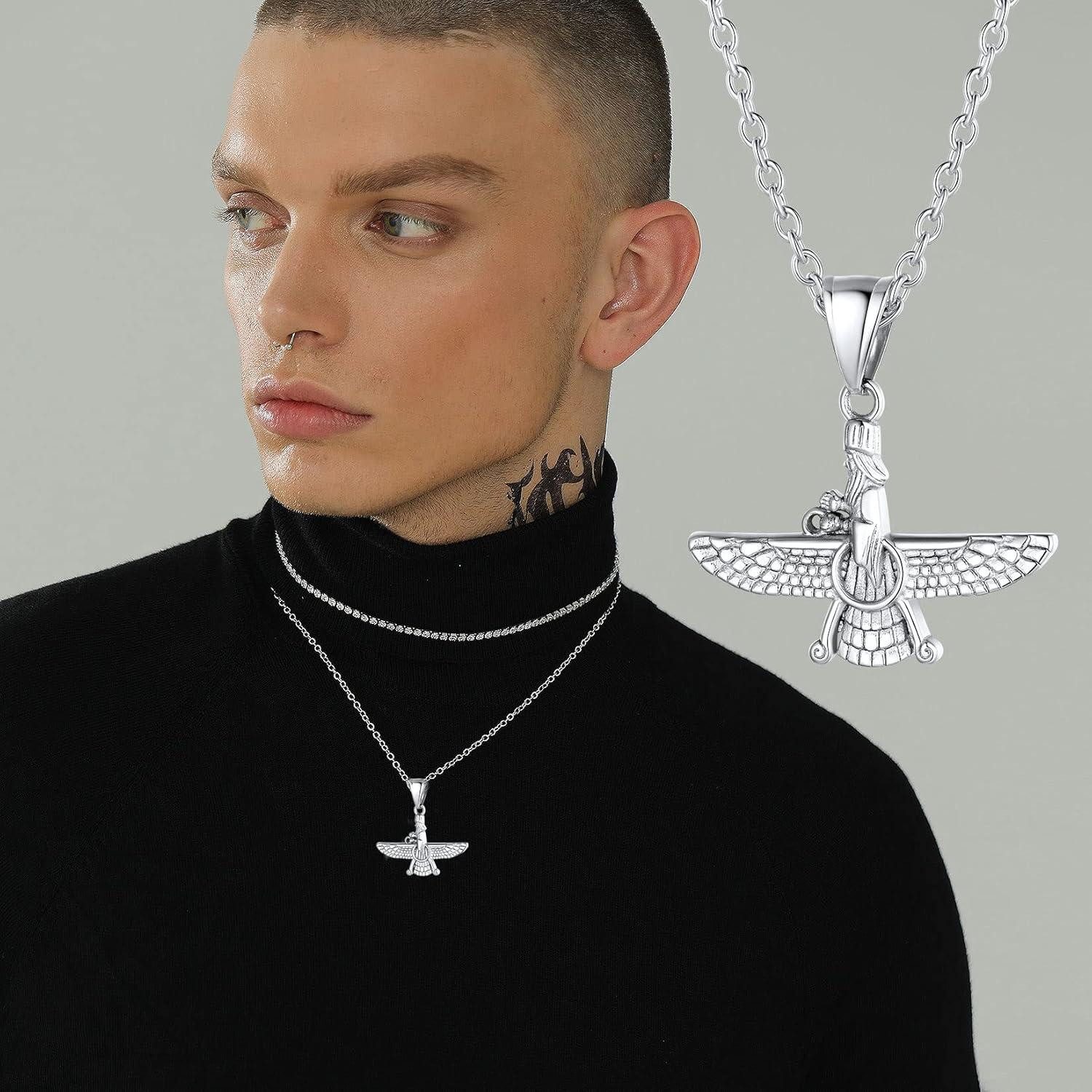 LuxusKollektion Kette und Anhänger Set Faravahar günstig online kaufen