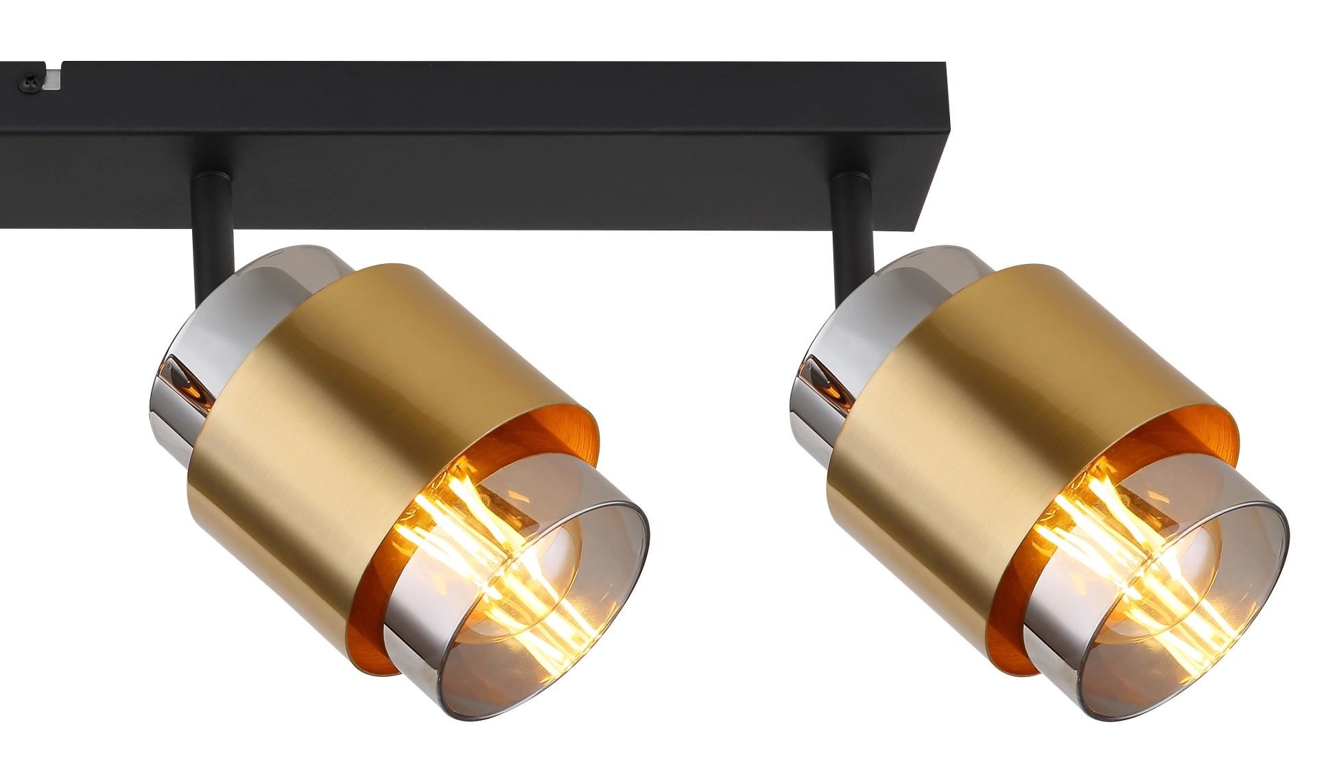 GLOBO LIGHTING Deckenstrahler MILLEY, ohne Leuchtmittel, Deckenspot, Gläser, Messing, Wohnzimmer, Esszimmer