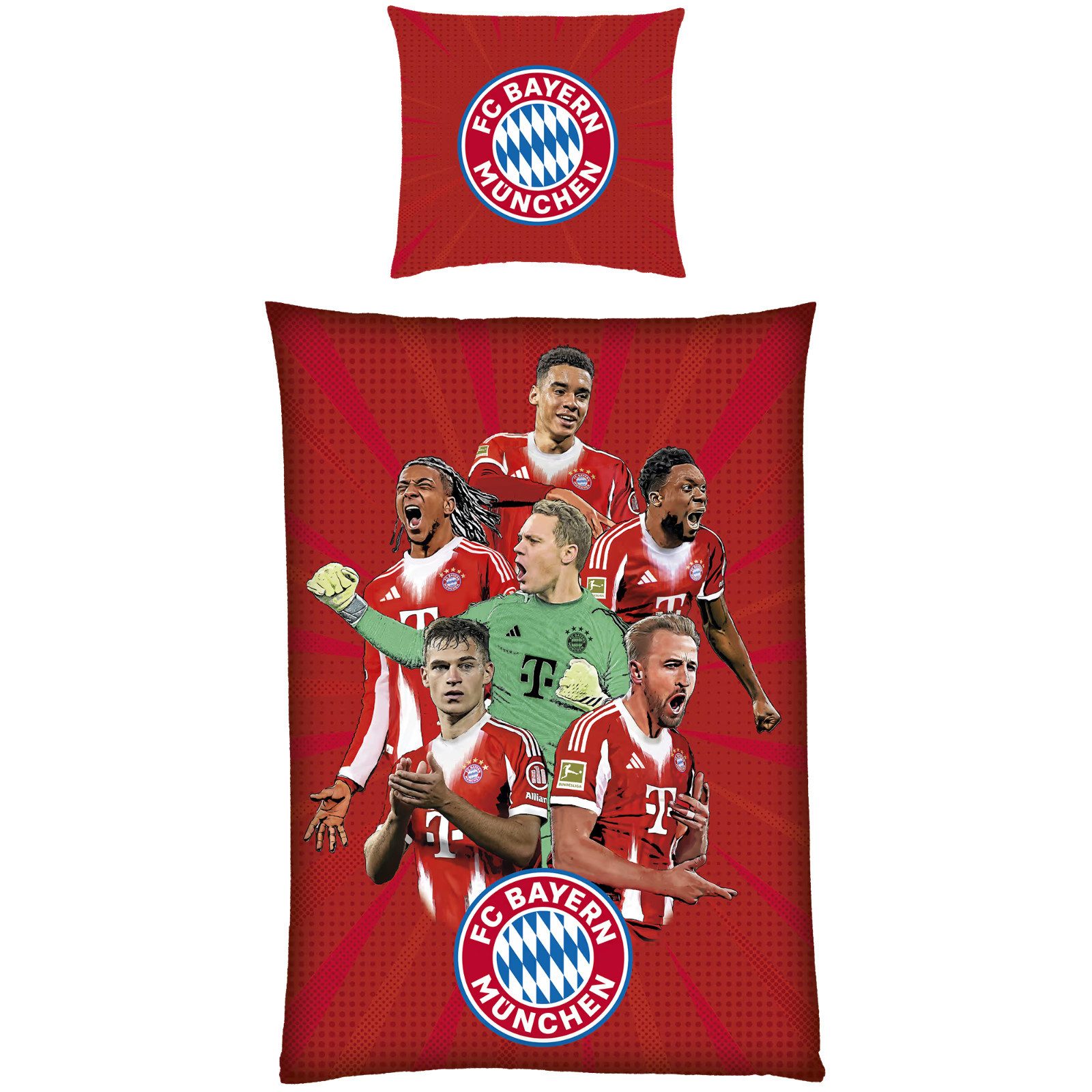 Bettwäsche FC Bayern Bettwäsche Player 25/26 rot