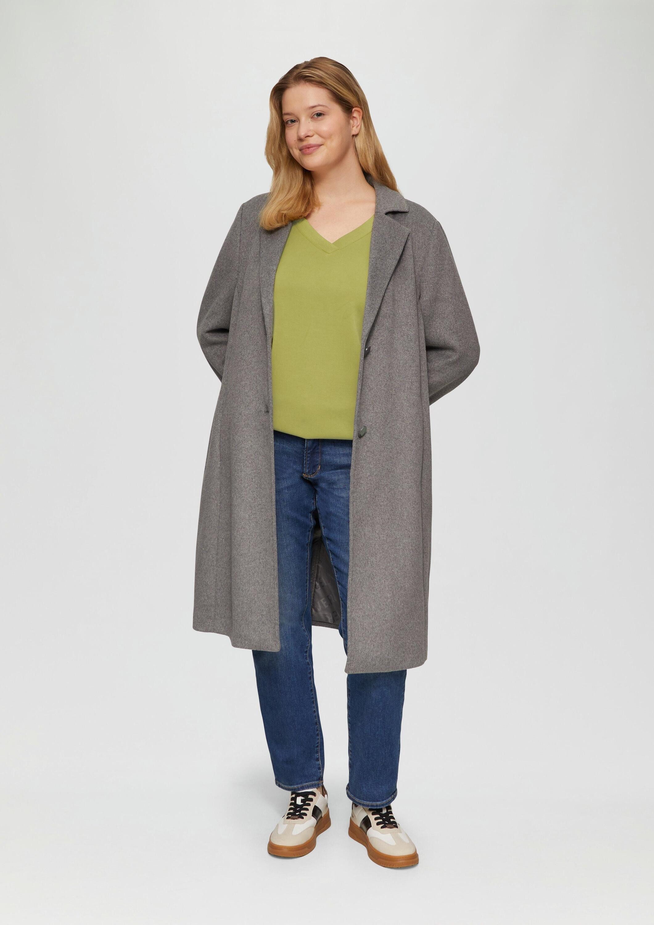 s.Oliver Sweatshirt Sweatshirt Scuba-Sweatshirt mit V-Ausschnitt – Bild 5 von 5