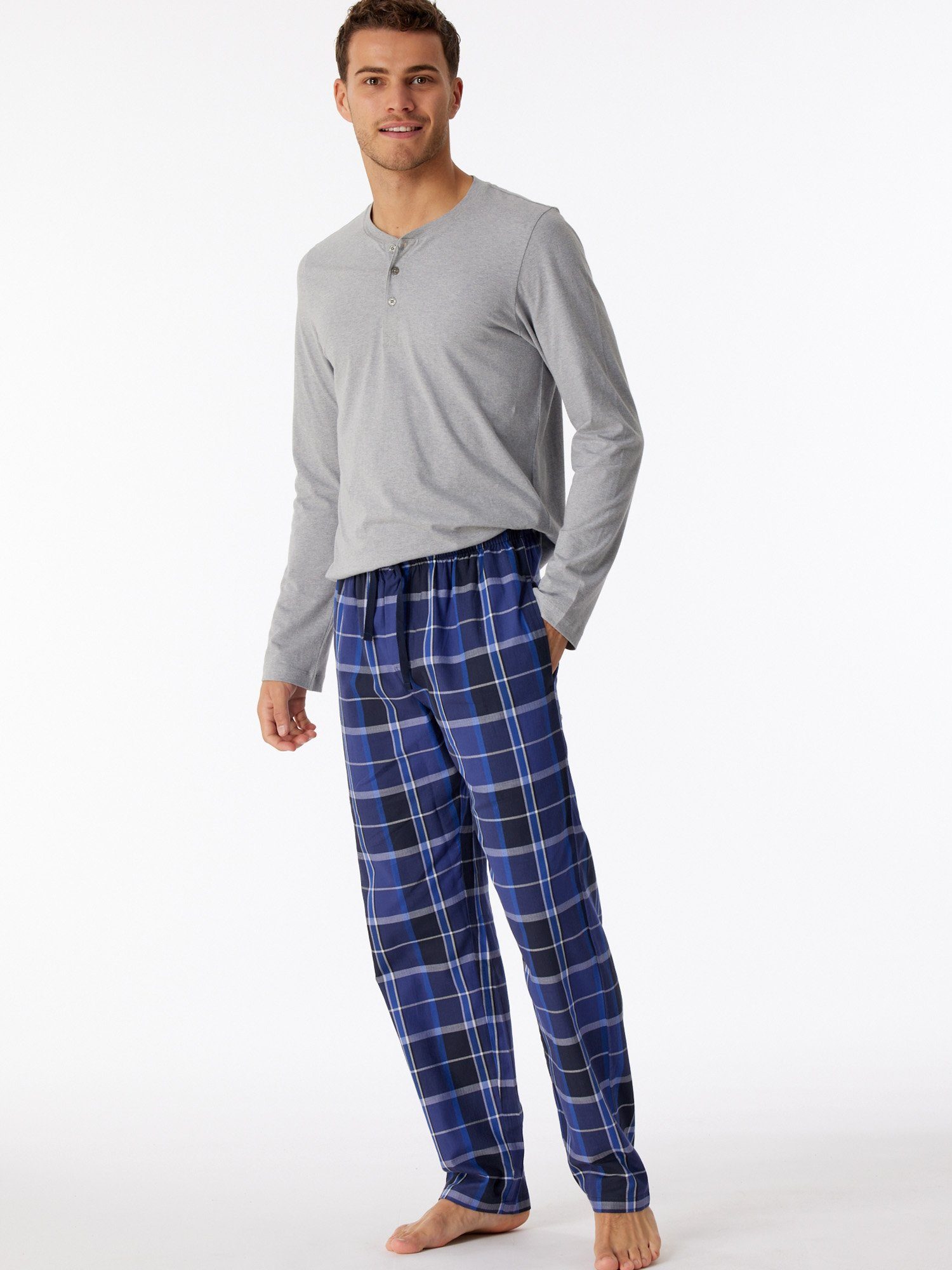 Schiesser Pyjamahose Mix & Relax schlaf-hose pyjama schlaf-hose nachtblau