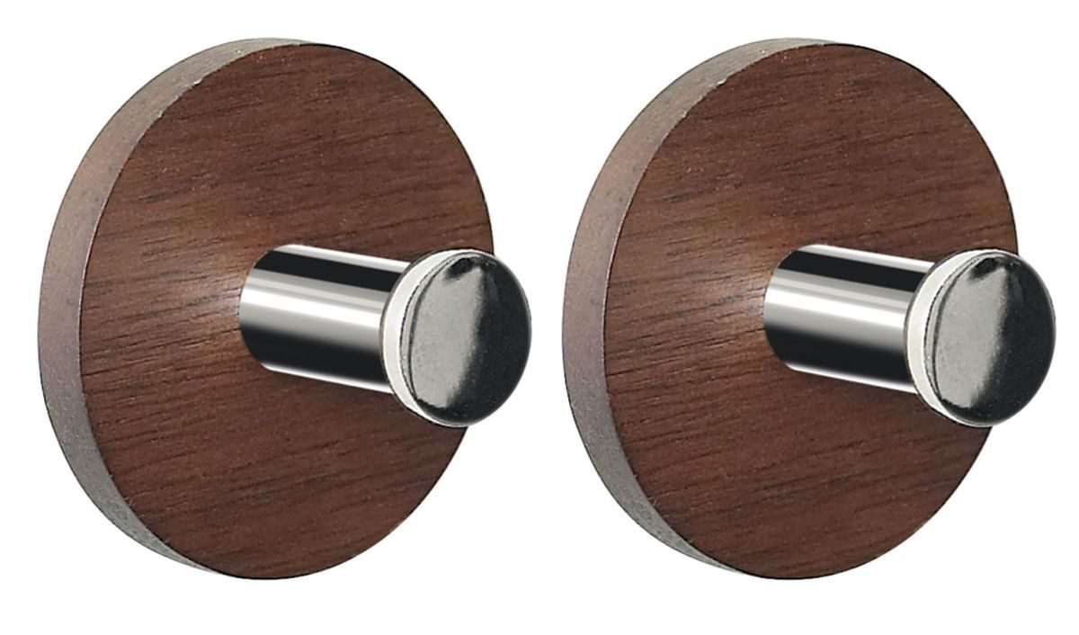 spirella Badaccessoire-Set spirella Haken Walnuss 2er Set