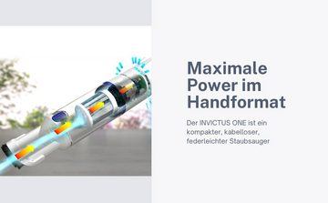 Genius Handstaubsauger Invictus One 1.0, 12-TLG grau - Handsauger beutellos & kabellos mit 11000PA