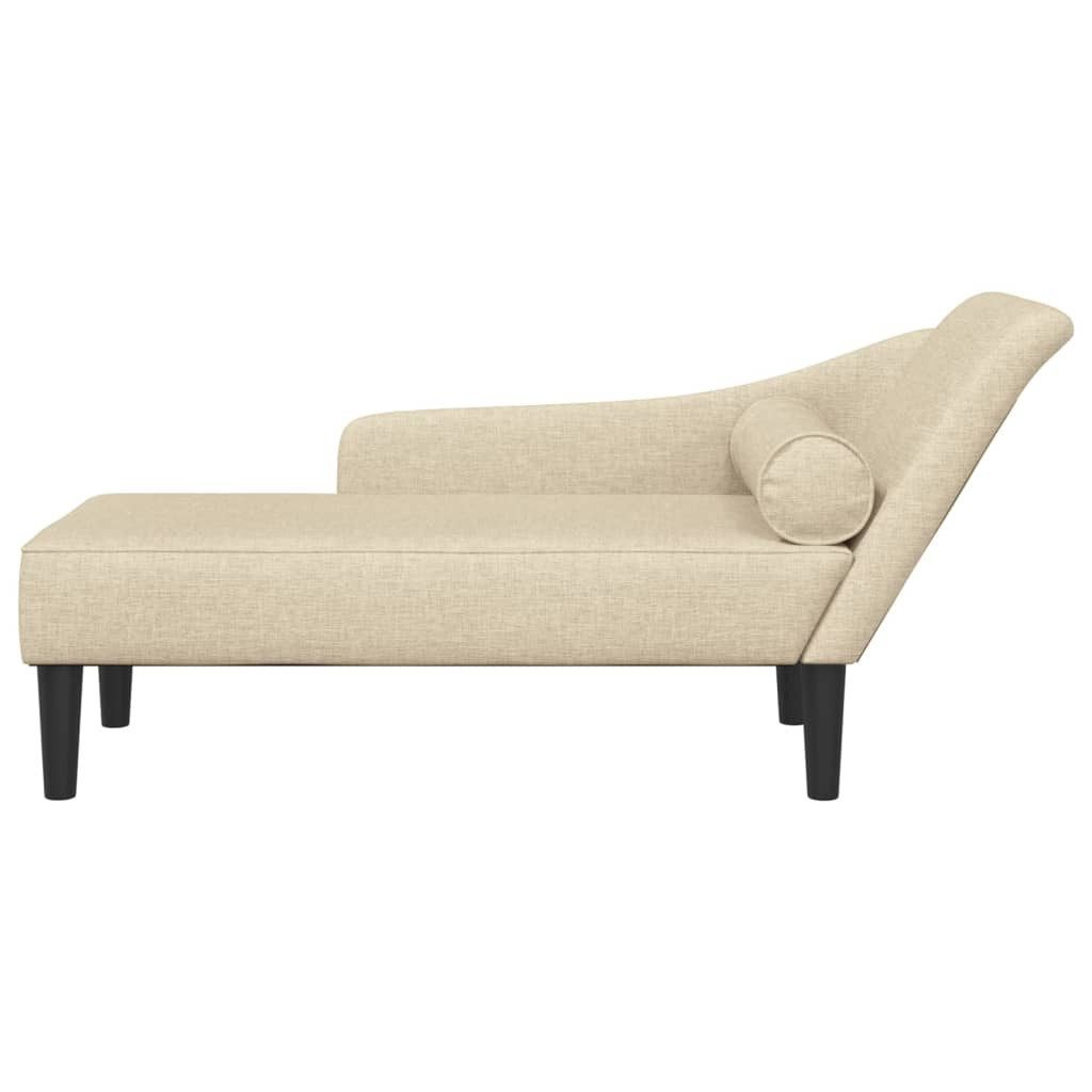 vidaXL Chaiselongue Chaiselongue mit Kissen Creme günstig online kaufen