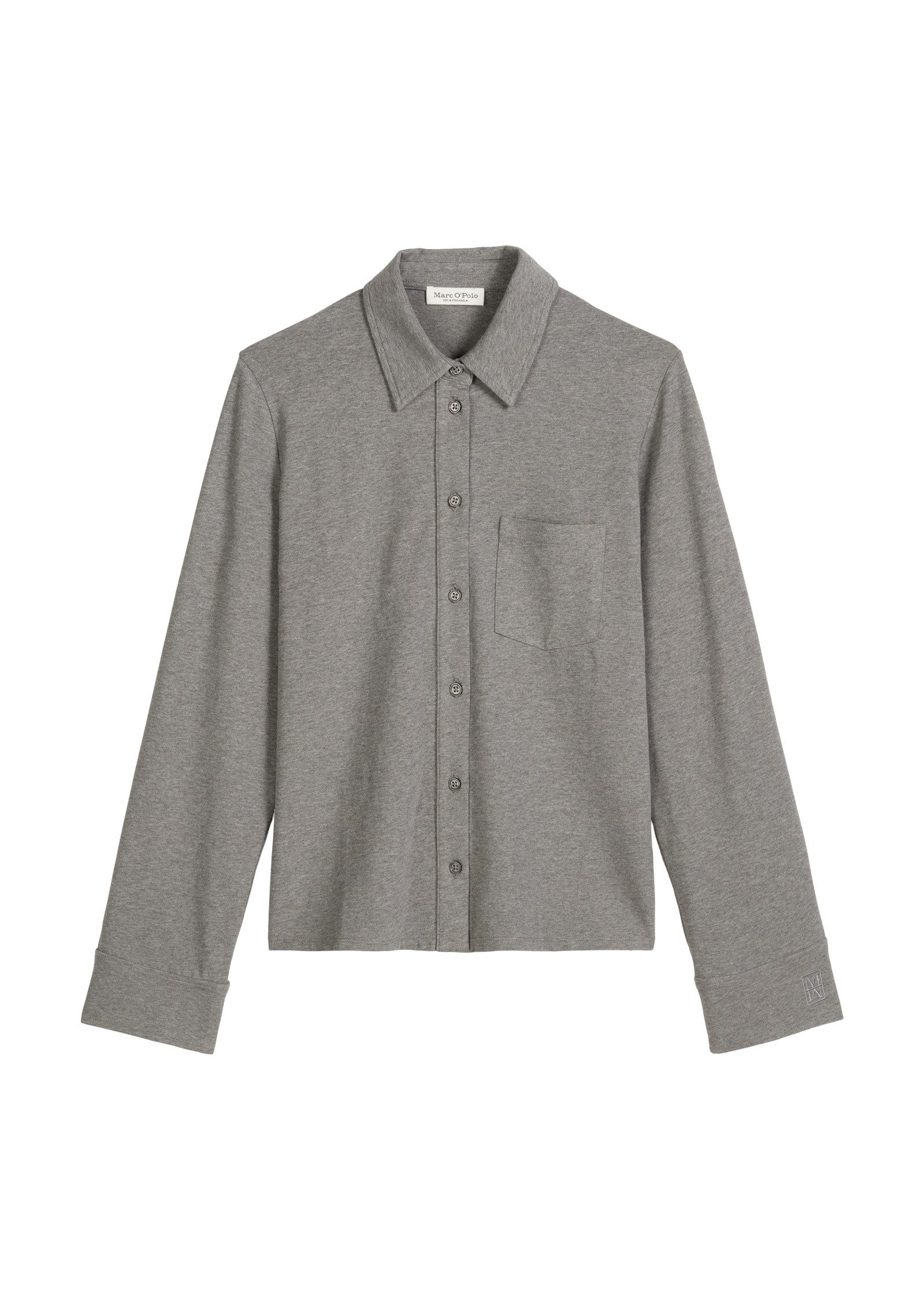 Langarmbluse aus Organic-Cotton-Stretch