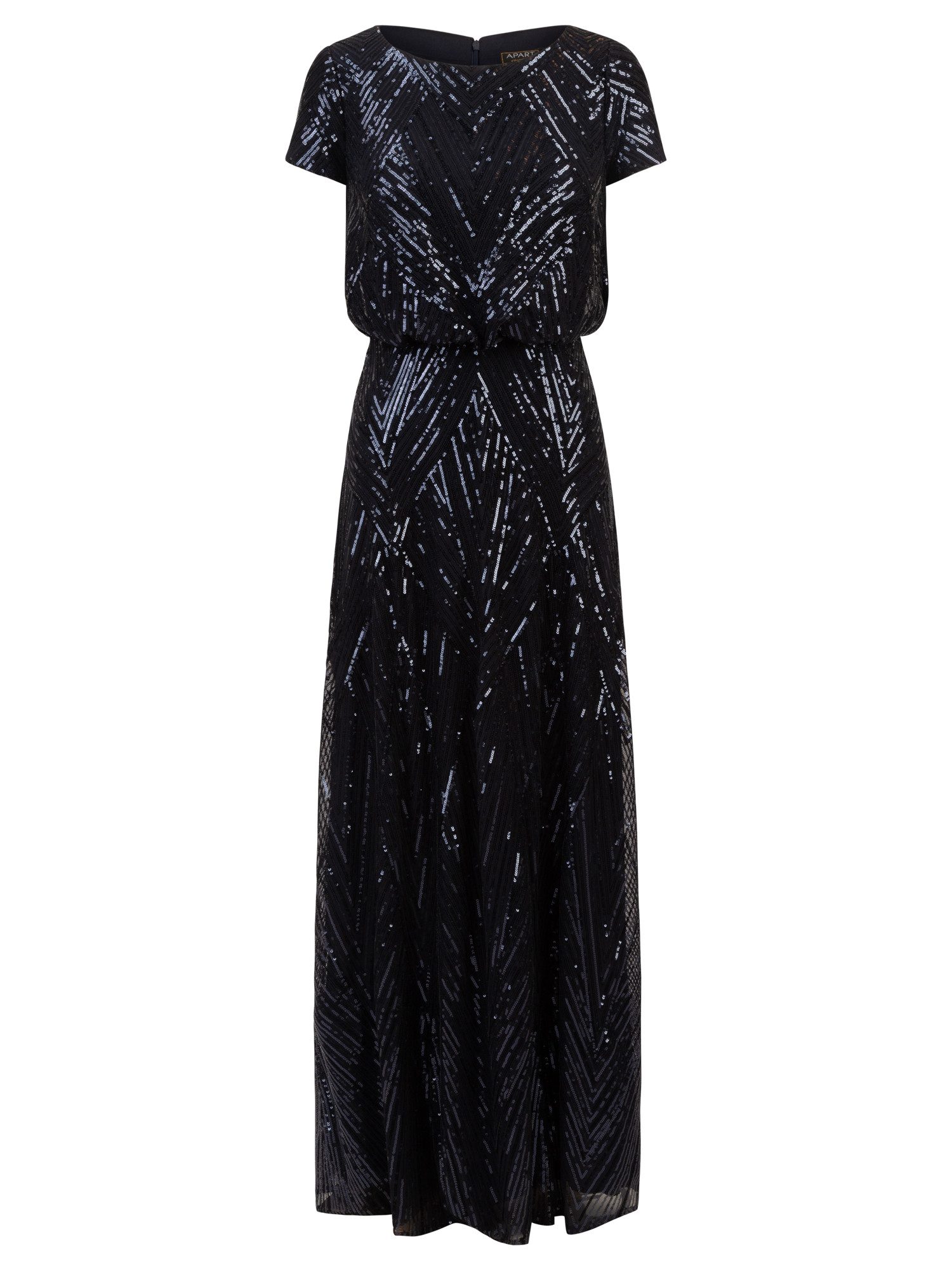 APART Abendkleid allover aufwendig mit Pailletten bestickt mehr