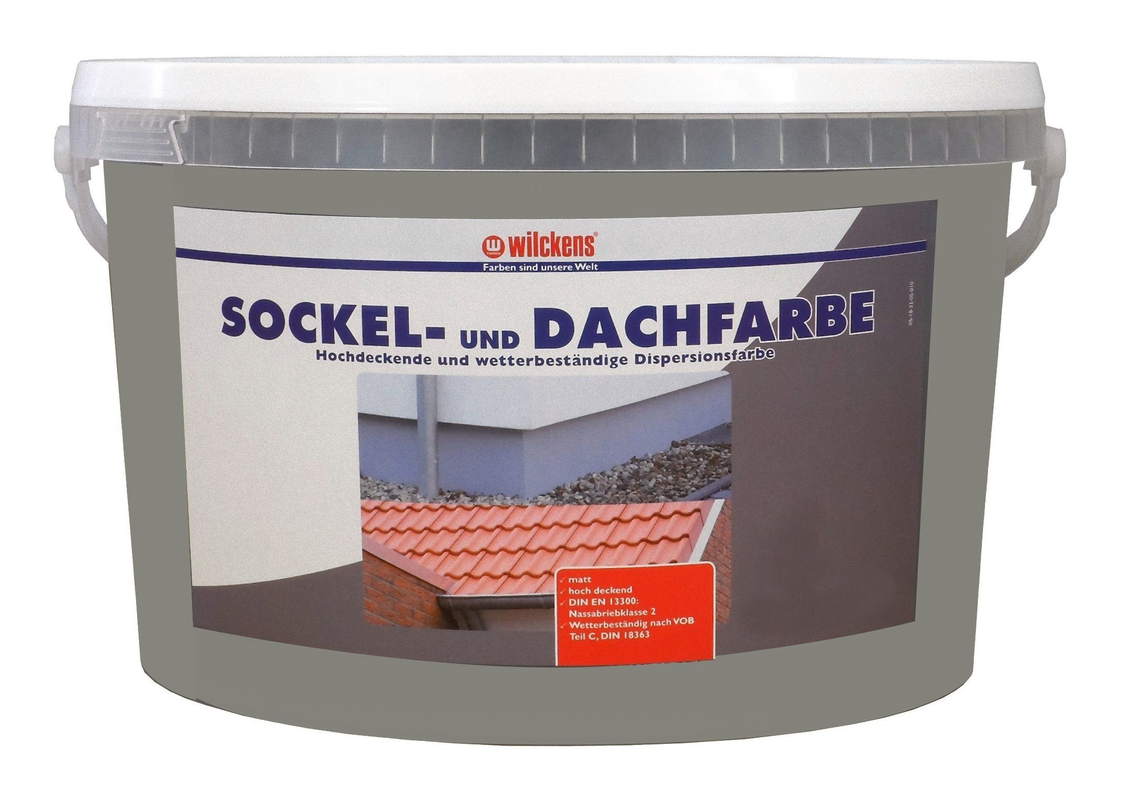 Wilckens Farben Sockelfarbe, 5l Sockel- Dachfarbe Sockelfarbe Betongrau