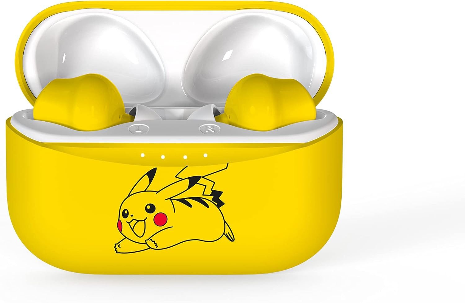 OTL Pokémon Pikachu In-Ear Kopfhörer mit Ladebox Bluetooth-Kopfhörer (Bluetooth, lautstärkebegrenzte Technologie für Kinder)