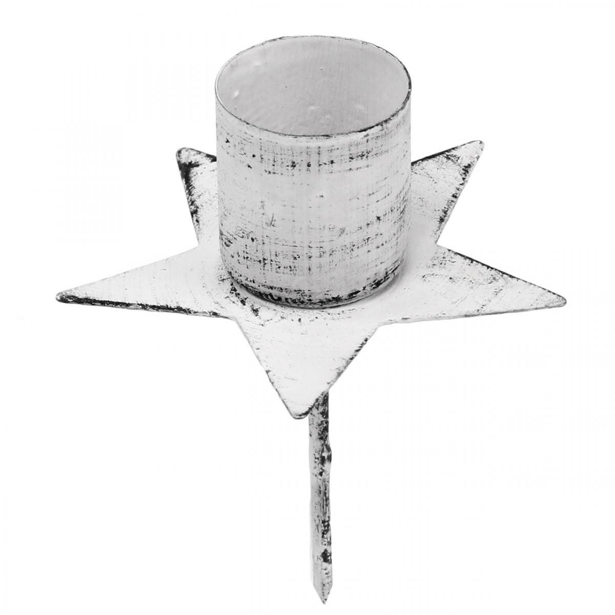 Posiwio Kerzenhalter Festlicher Kerzenstecker Sternform für Advent und Tischdeko, 4 Stück