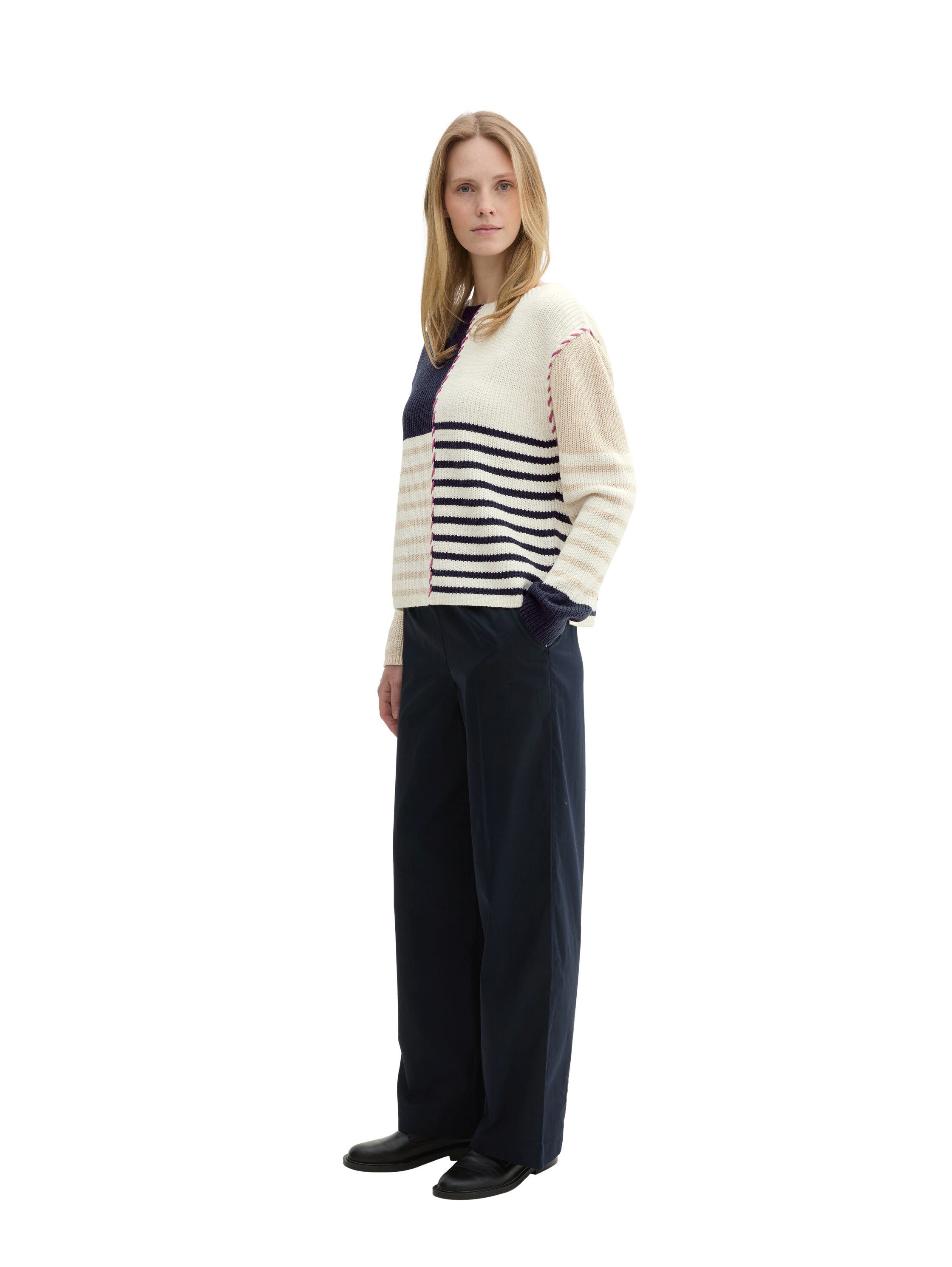 TOM TAILOR Rundhalspullover Pullover mit Struktur günstig online kaufen