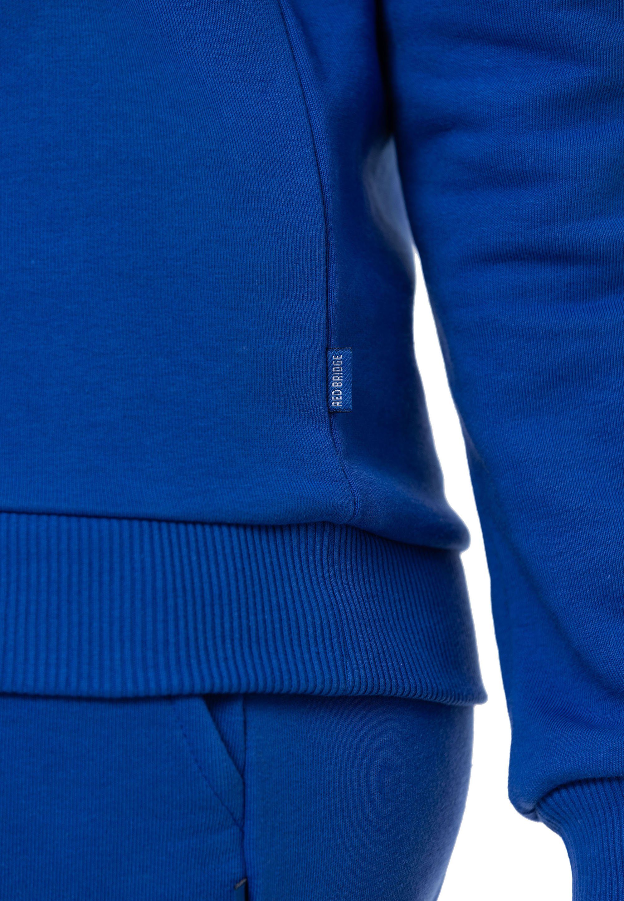 Sweatpant Premium mit (Spar-Set, Qualität Premium Basic RedBridge Saxeblau 2-tlg), Sweatshirt Jogginganzug