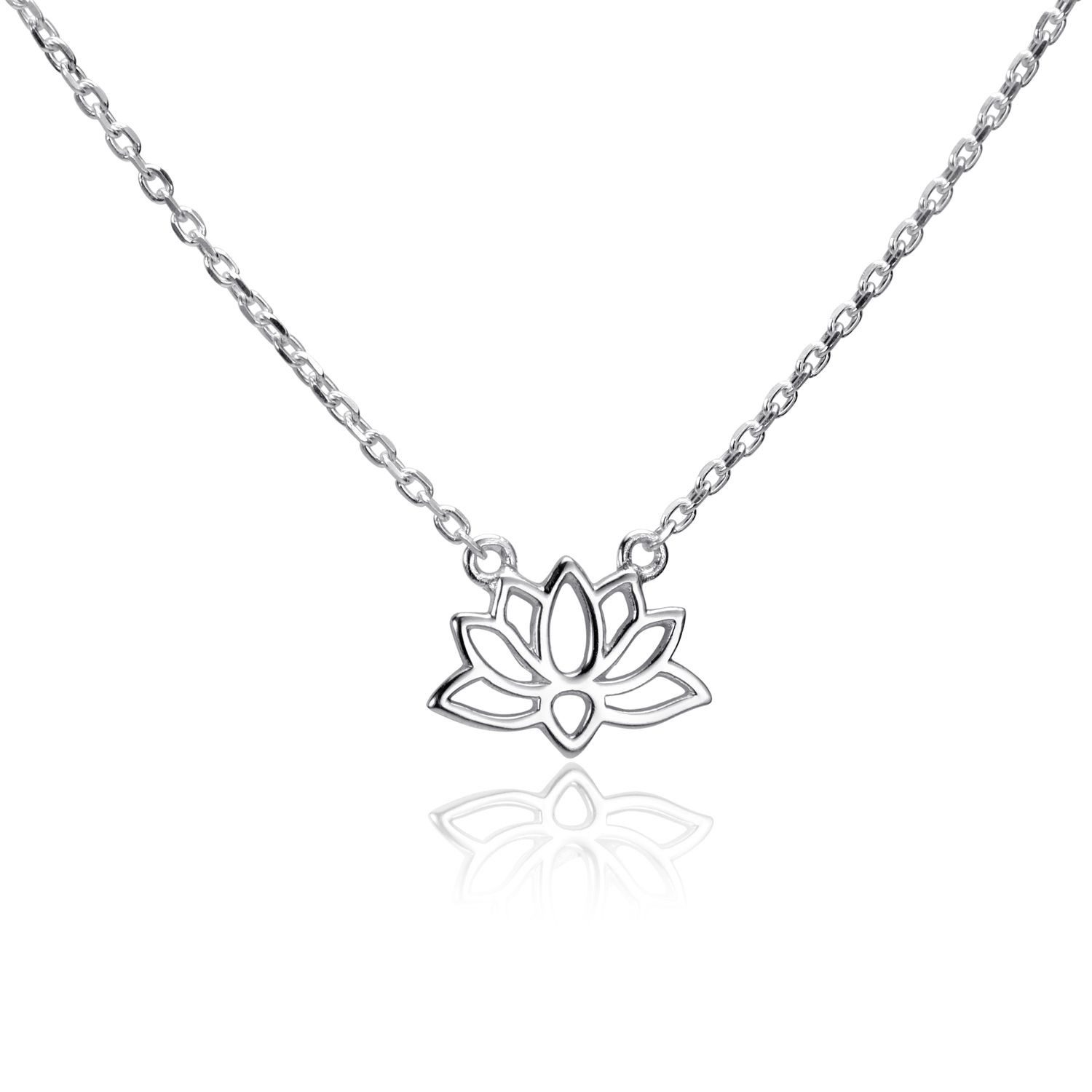 Collierkettchen Lotusblume / Lotusblüte filigran CO-32