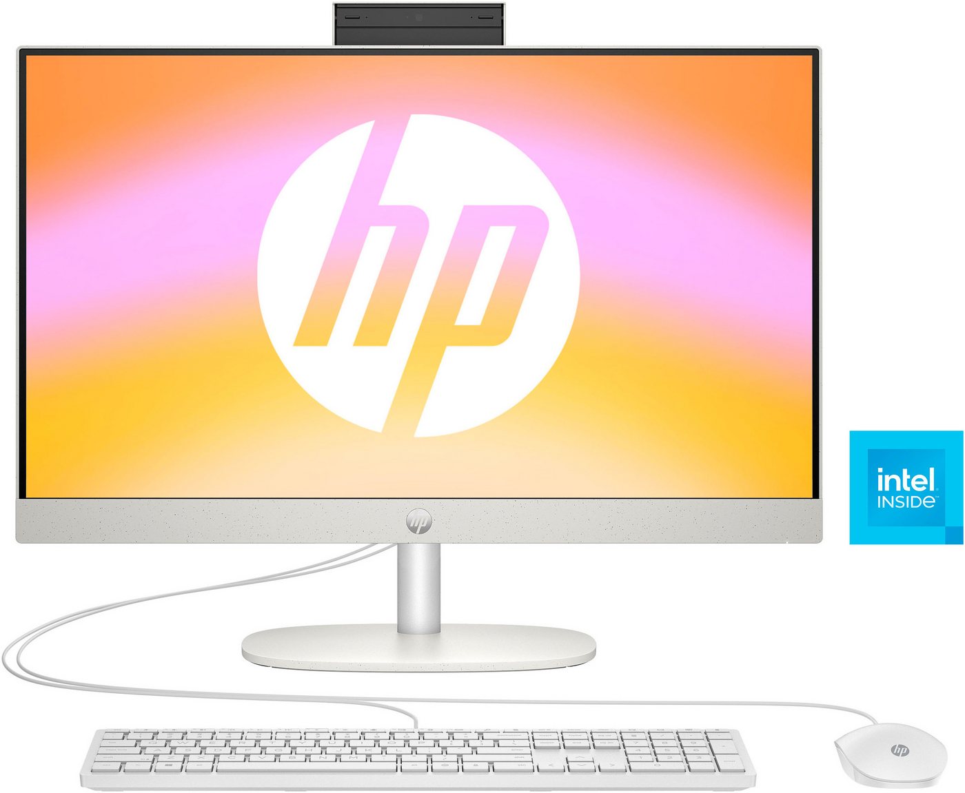 HP 24-cr0211ng All-in-One PC (23,8 Zoll, Intel N 100, UHD Graphics, 8 GB RAM, 512 GB SSD, Luftkühlung)
