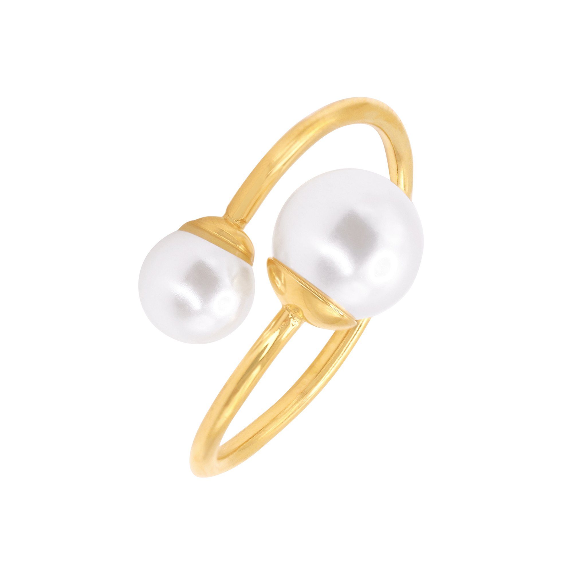 Heideman Fingerring Carlie goldfarben (Ring, 1-tlg., inkl. Geschenkverpackung), Perlenring für Frauen