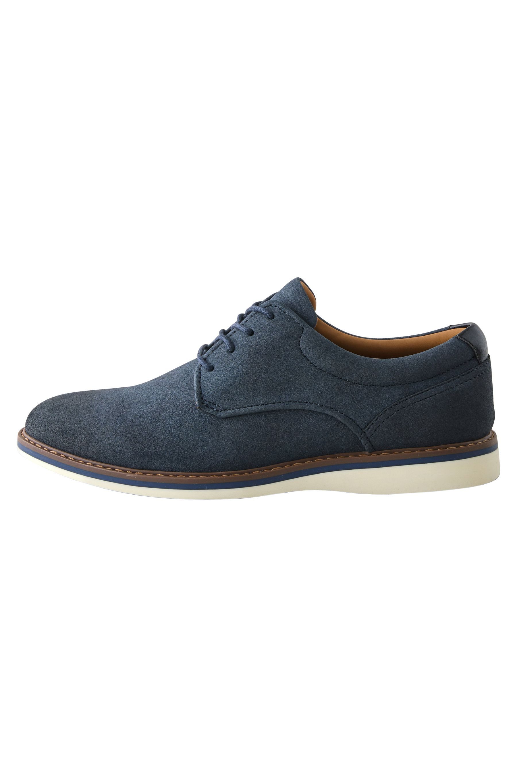 Derby-Schuhe aus Leder mit leichtem Keilabsatz Keilpumps