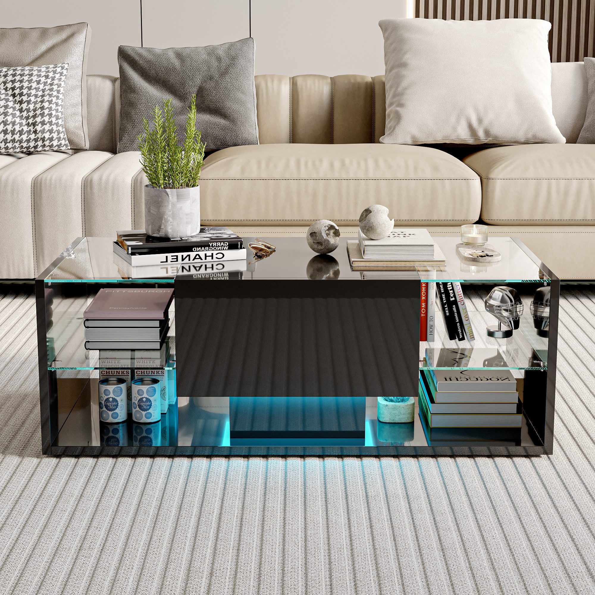 FUROKOY Couchtisch Sofatisch Beistelltisch Wohnzimmer mit günstig online kaufen