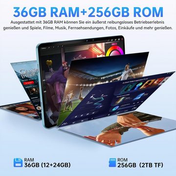 OUKITEL OT5 Helio G99 Prozessor 36GB RAM Gaming Tablet (12", 256 GB, Android 13, Mit den besten und erstaunlichsten Funktionen, attraktivem Design)