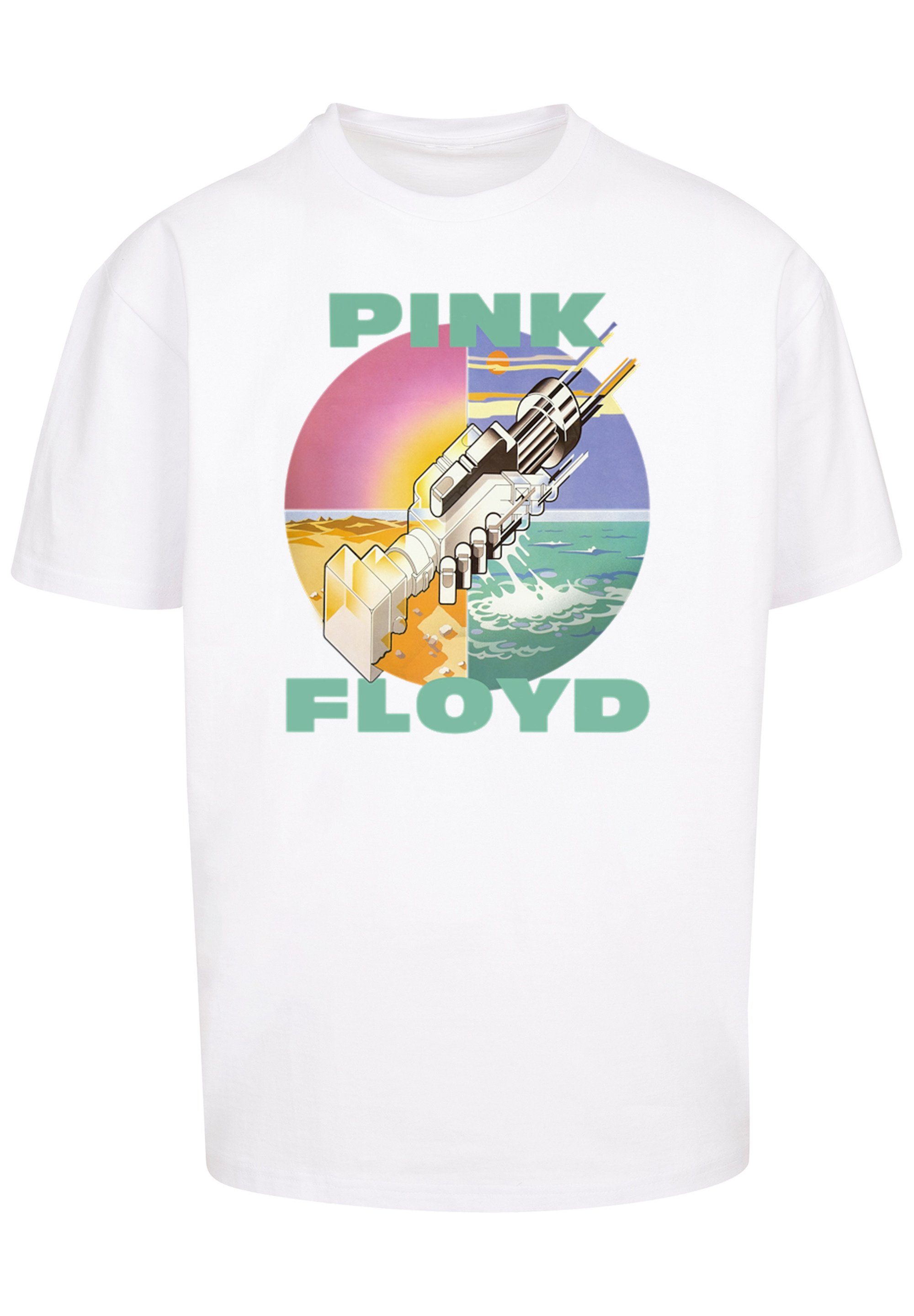 Rock Band T-Shirt Were Pink F4NT4STIC Here weiß Floyd Album Wish Print You