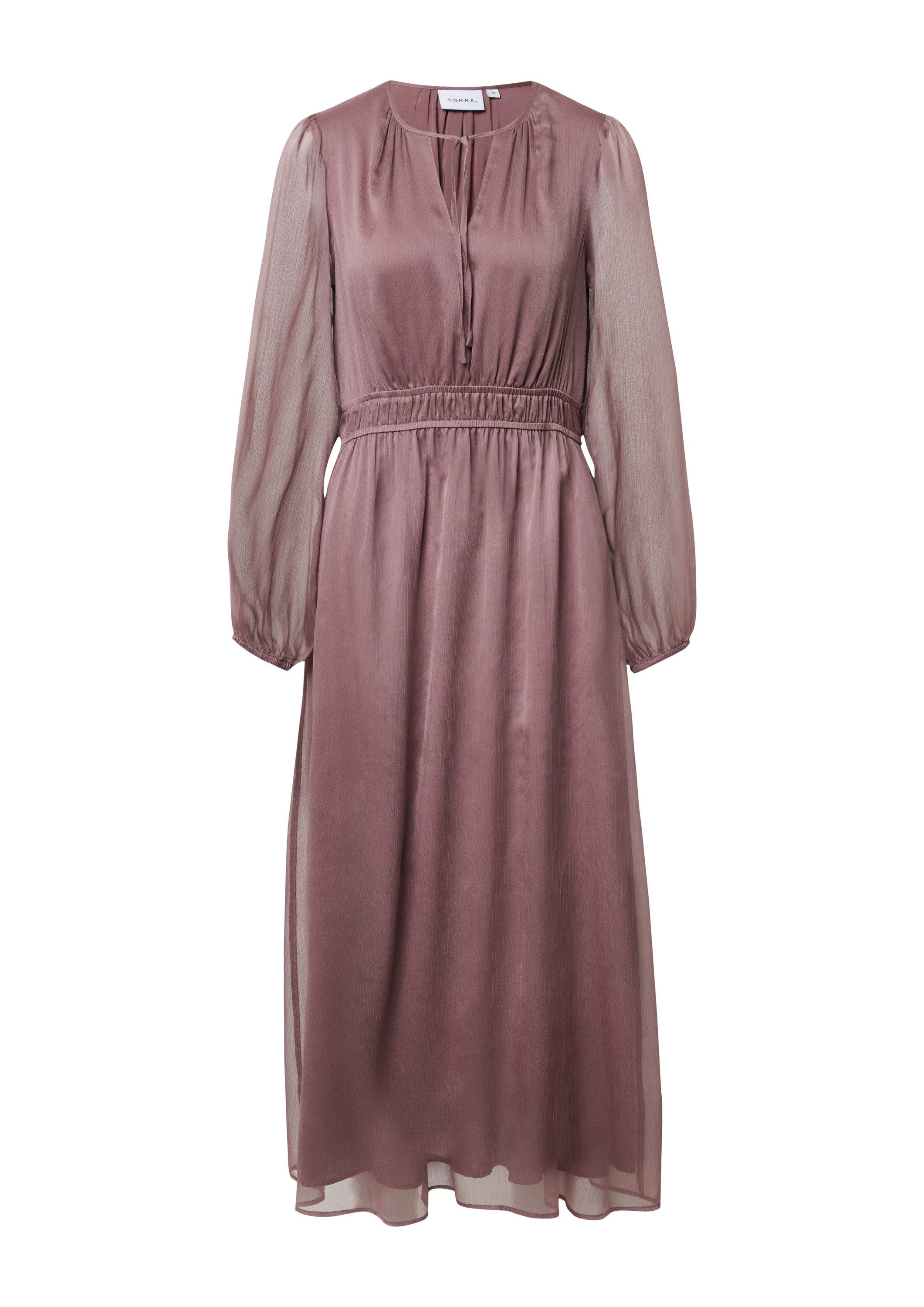 comma Maxikleid Kleid Feminines langes Kleid aus strukturiertem Chiffon günstig online kaufen
