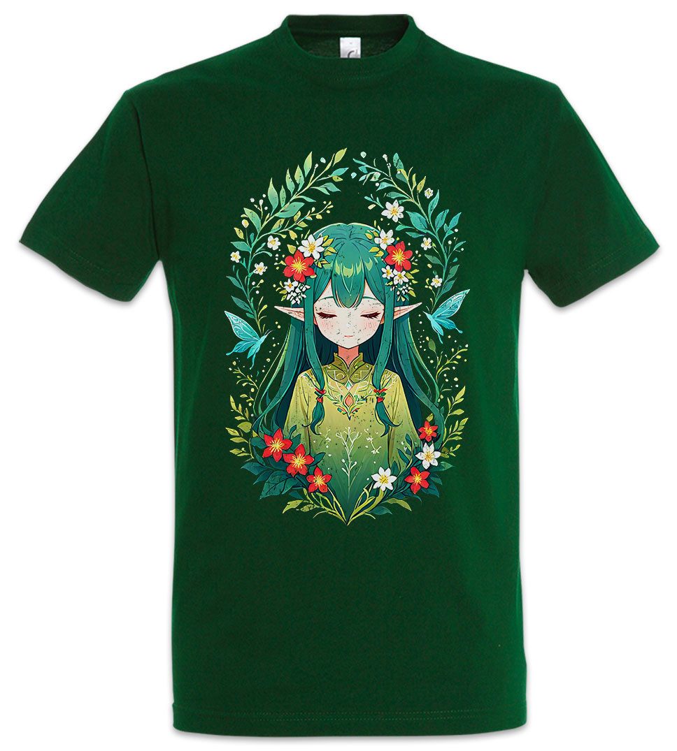 Urban Backwoods Print-Shirt Wood Elf Herren T-Shirt Art Nouveau Fantasy Elves Elfen Fairy Fairies (1-tlg) Lord RPP Dungeons Role
