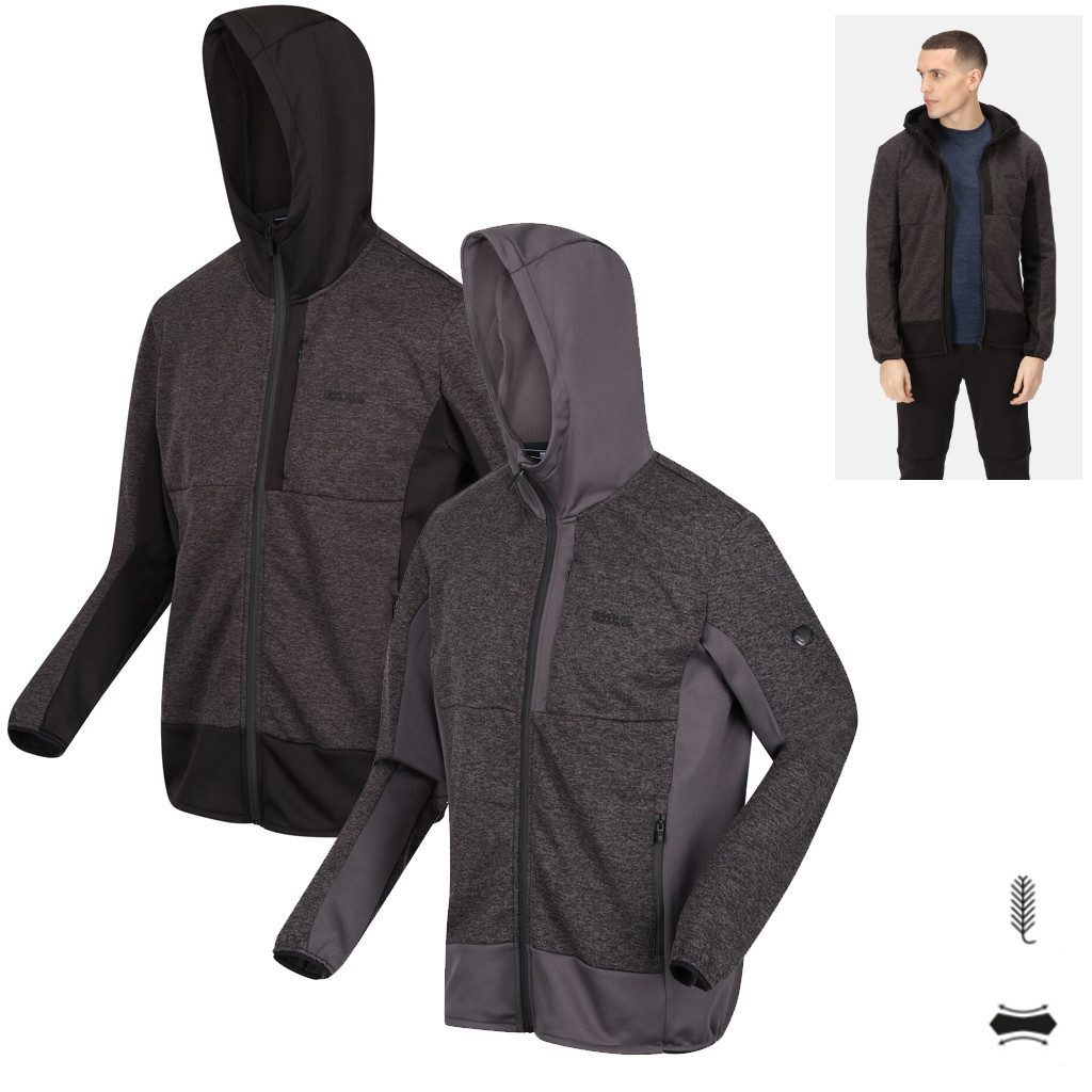 Regatta Trekkingjacke Regatta - leichte Extol Stretch Softshell Fleece Jacke mit Kapuze