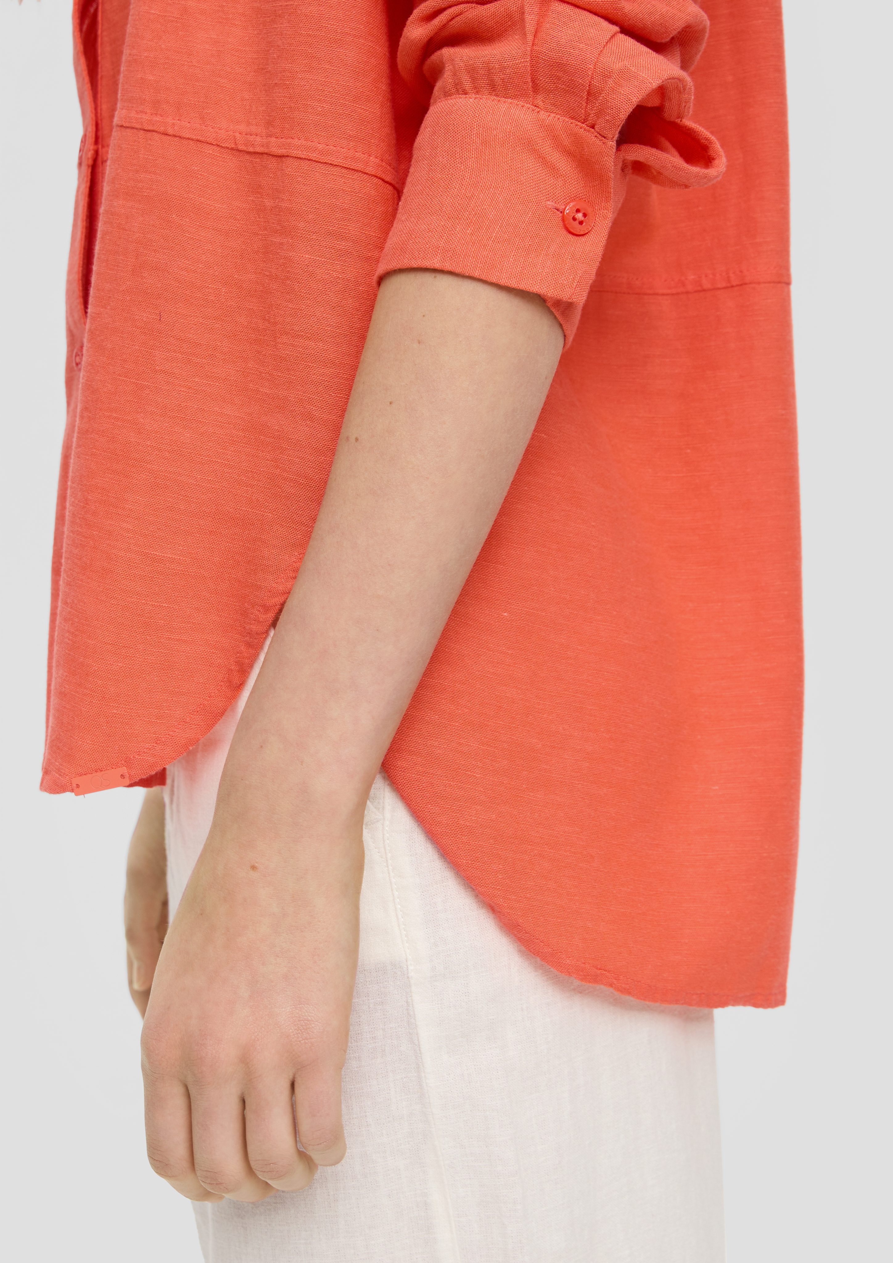 QS Langarmbluse Oversized Bluse aus Viskosemix günstig online kaufen