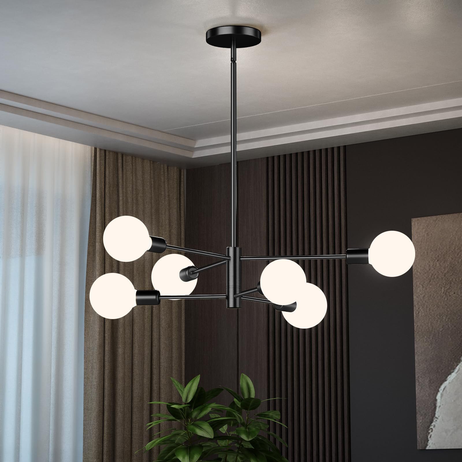 Jibenhome LED Deckenleuchte Drehbare Hängelampe 4/6/8 Flammig Modern Kronle günstig online kaufen