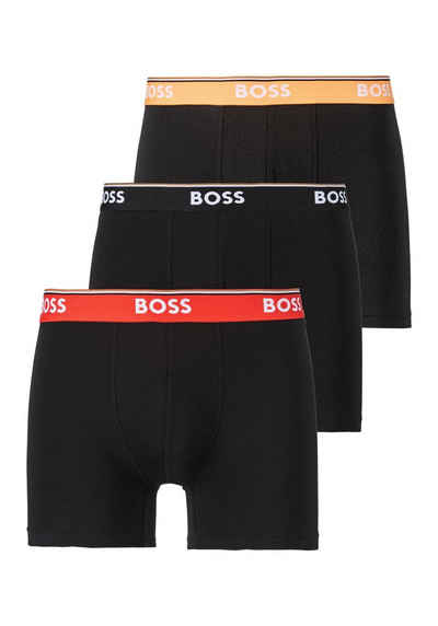 BOSS Boxer BoxerBr 3P Power (Packung, 3-St., 3er) mit BOSS Schriftzug auf dem Bund