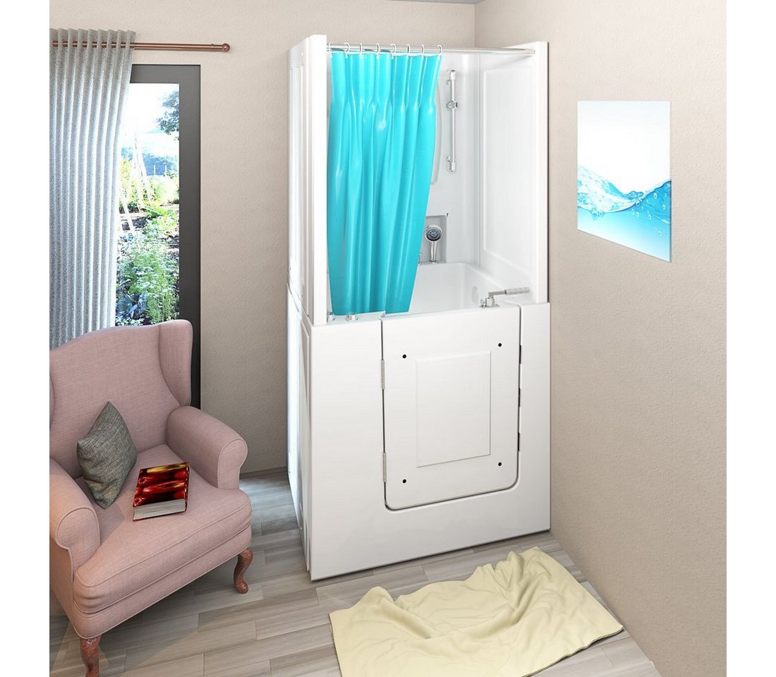 Thumbnail - AcquaVapore Komplettdusche AcquaVapore Seniorendusche Wanne Whirlpool S02D-WP-C-L 100x78x205cm, inklusive Duschwanne, In...