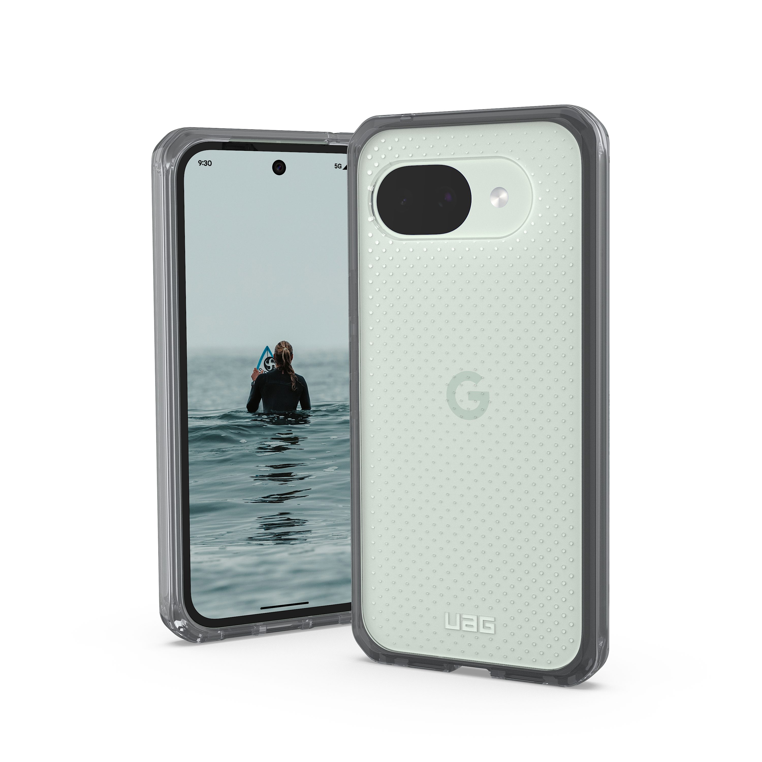 Urban Armor Gear Smartphone-Hülle Dot - Google Pixel 10a Hülle, [Offiziell "Made for Google" zertifiziert] - ice/ash