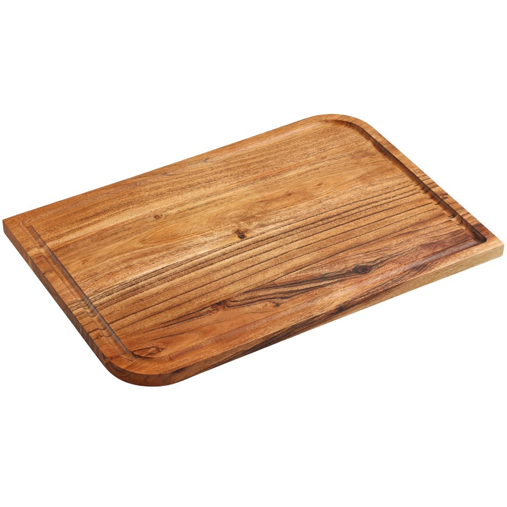KESPER® Schneidebrett Brett aus Akazieholz, FSC, Akazienholz, (1-St), mit Saftrille