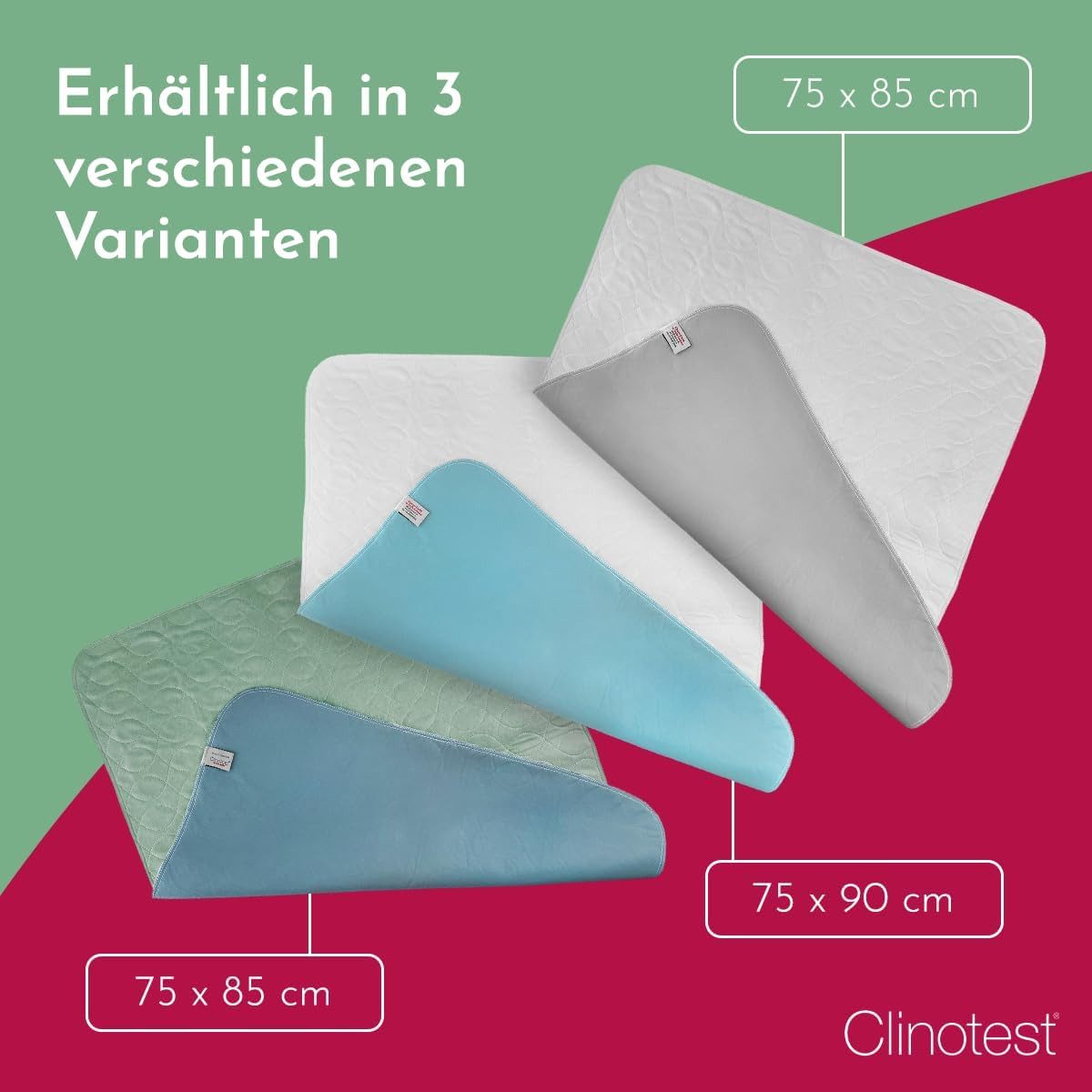 Inkontinenzauflage Inkontinenzunterlage/ Nässeschutz/ Bettschutz Clinotest, wiederverwendbar – Bild 5 von 5