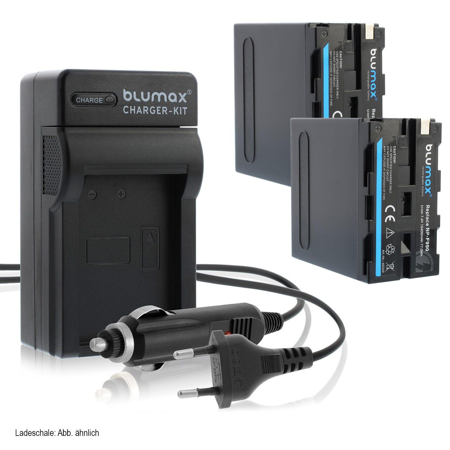 Blumax Set mit Lader für NP- Kamera-Akku Sony F970 10400 mAh NP-F990