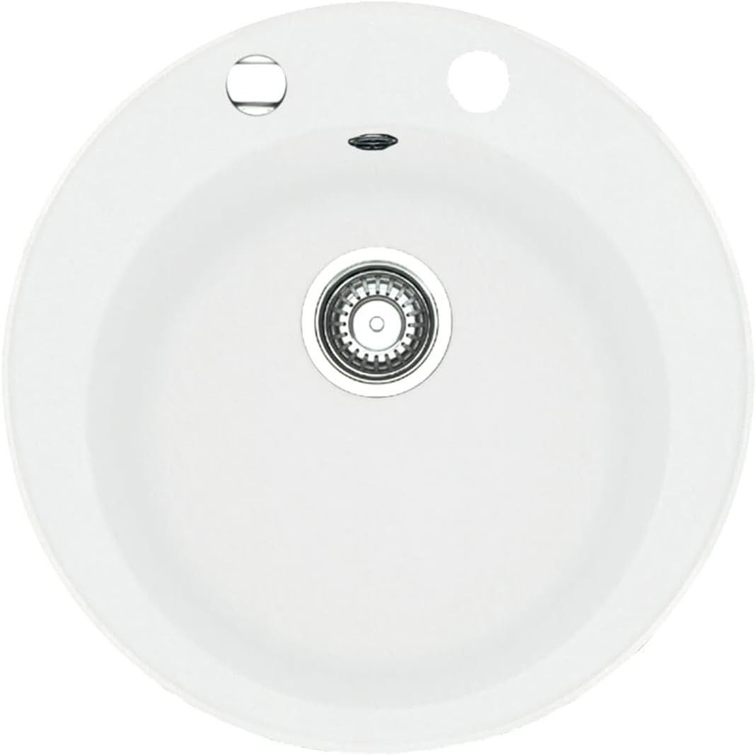 Faizee Home Granitspüle Vela Ø 49cm verschiedene Farben wahlweise mit o. ohne Armatur