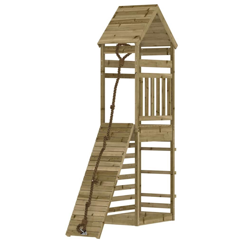 vidaXL Spielturm Spielturm mit Kletterwand Imprägniertes Kiefernholz
