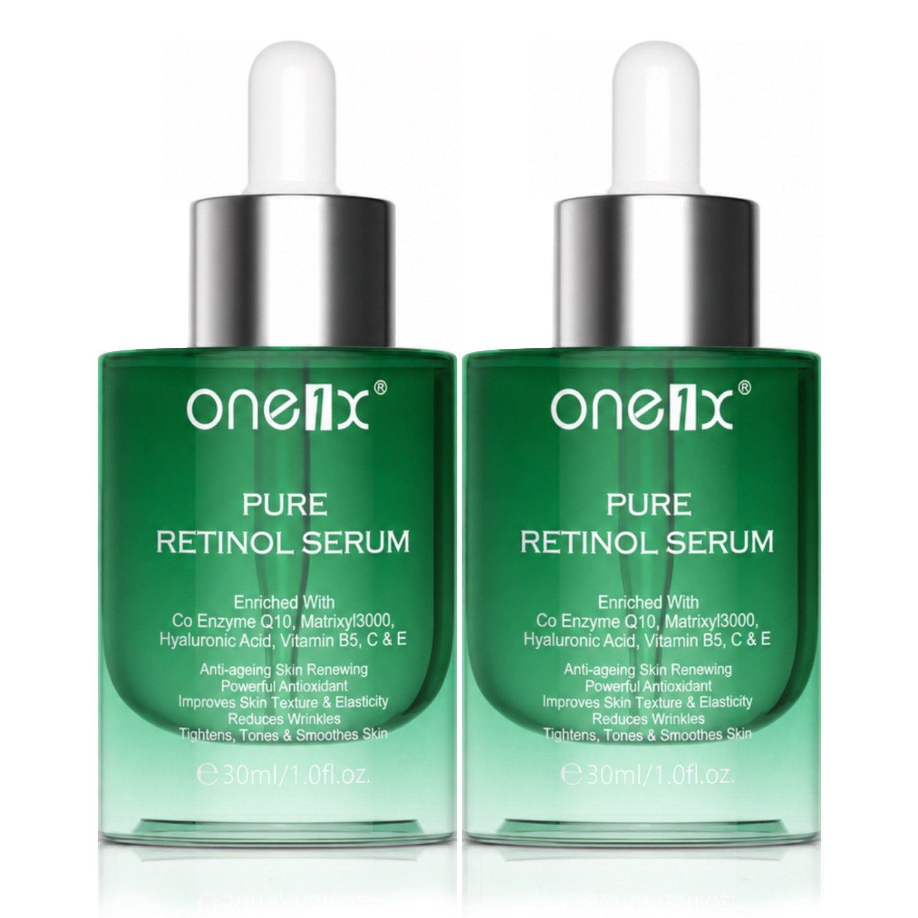 P-Beauty Cosmetic Accessories Gesichtsserum Retinol Serum Anti Falten Anti-Aging Hyaluronsäure Vitamin B5 C E, 2-tlg., Geischtsserum, Hautpflege, Anti-falten, Retinol