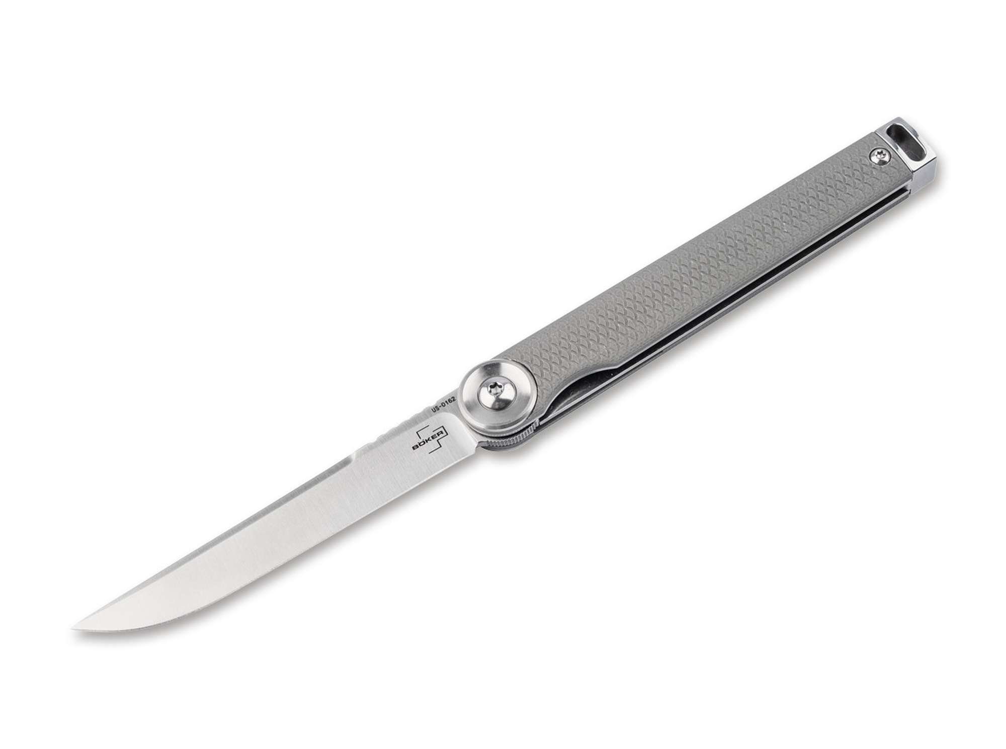 Kaizen / Gray Einhandmesser Clip Taschenmesser G10 Satin Plus Böker