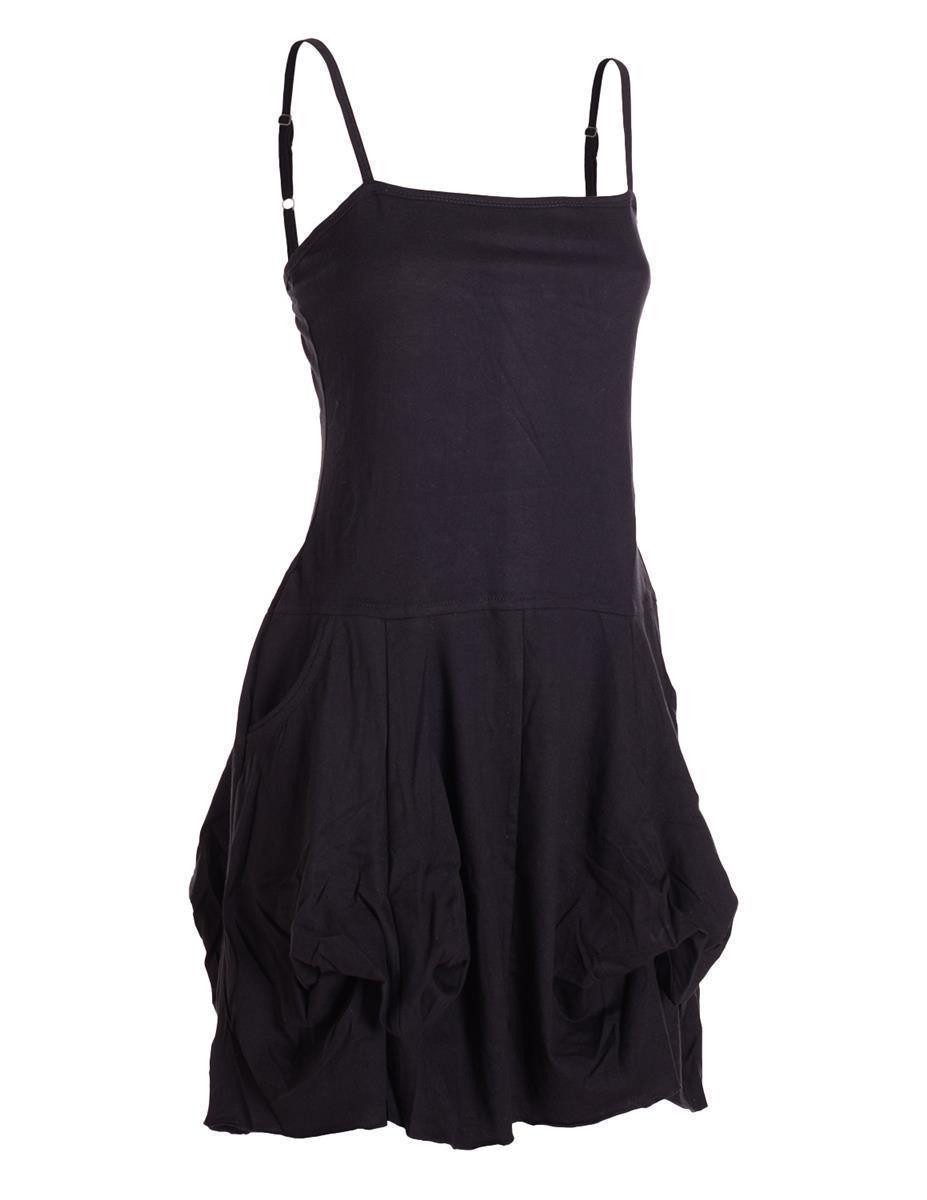 Vishes Sommerkleid Damen Ballon-Kleid Tunika-Kleid Sommerkleid verstellbare Träger Hippie, Elfen Style – Bild 4 von 5