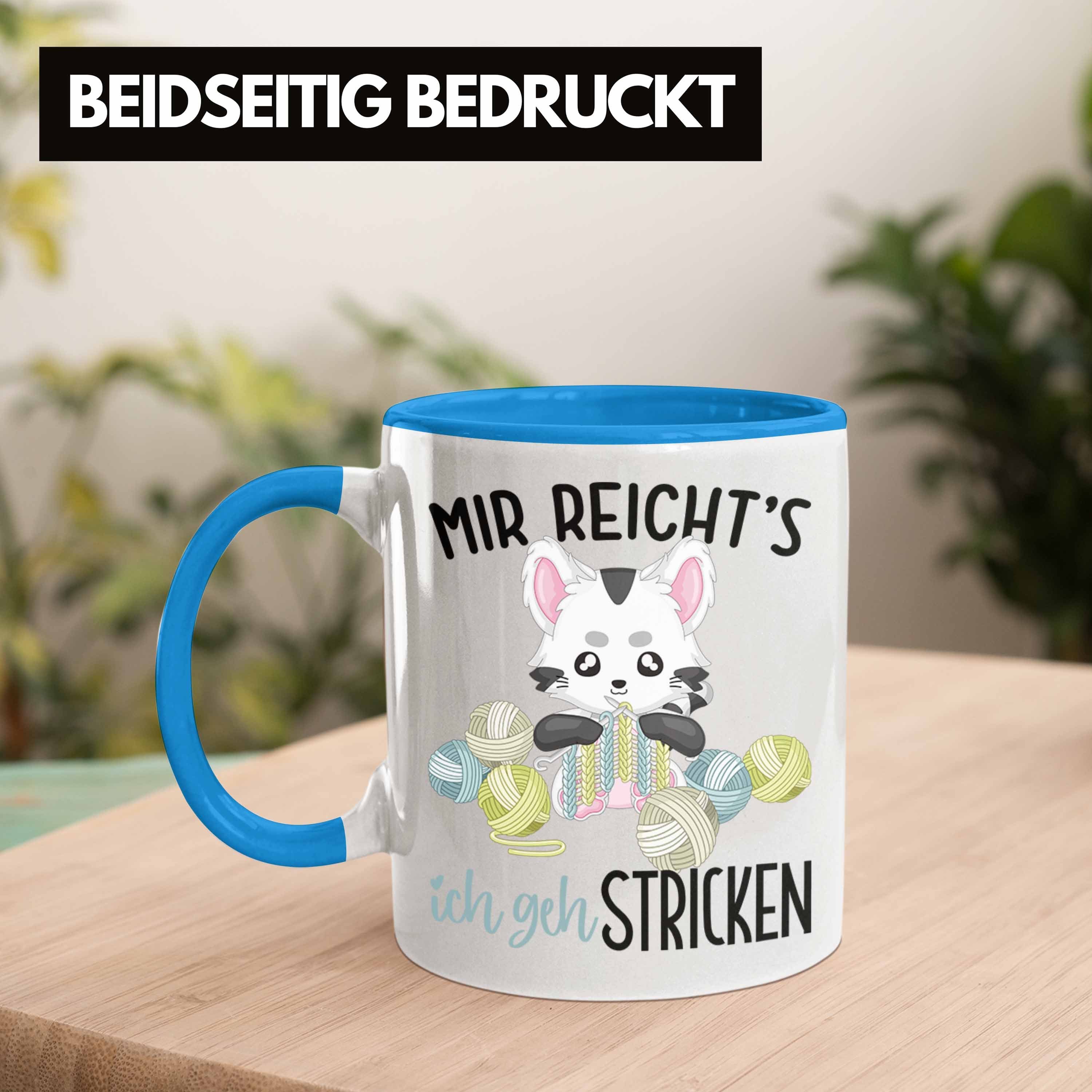 Reichts Häckeln Tasse Trendation Blau Stricken Tasse Mir Wolle Geh Geschenk Oma Ich Geschenk