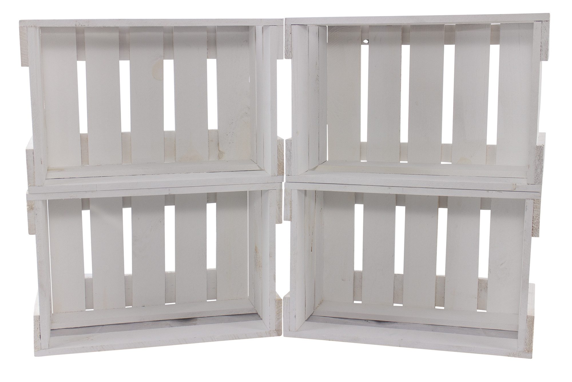 Allzweckkiste Neue Weinkisten Weiß ca 46 x 30,5 x 24cm Obstkiste Holzkiste günstig online kaufen