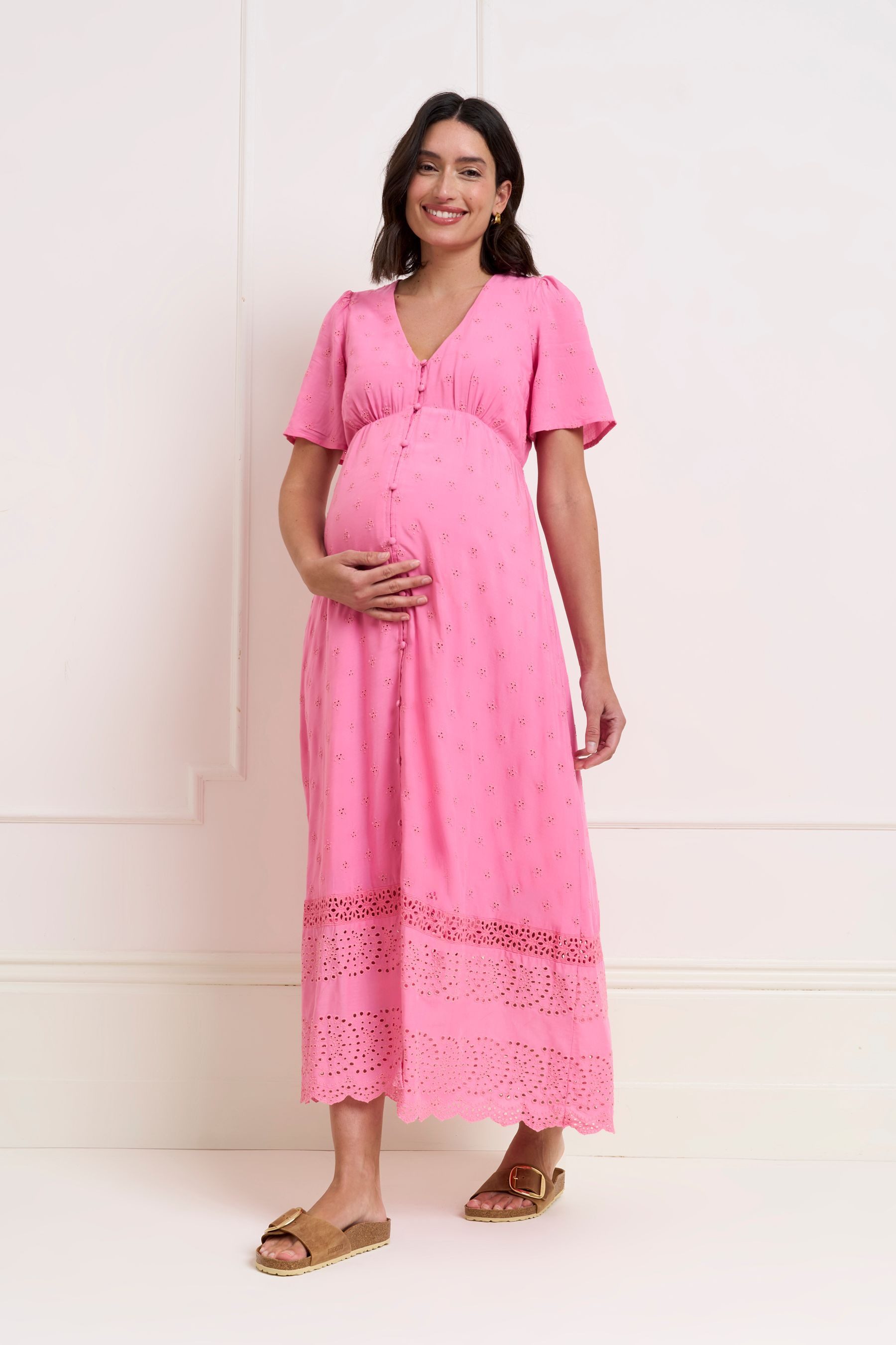 Seraphine Umstandskleid Seraphine Freizeitkleit mit Lochstickerei, Regular (1-tlg)