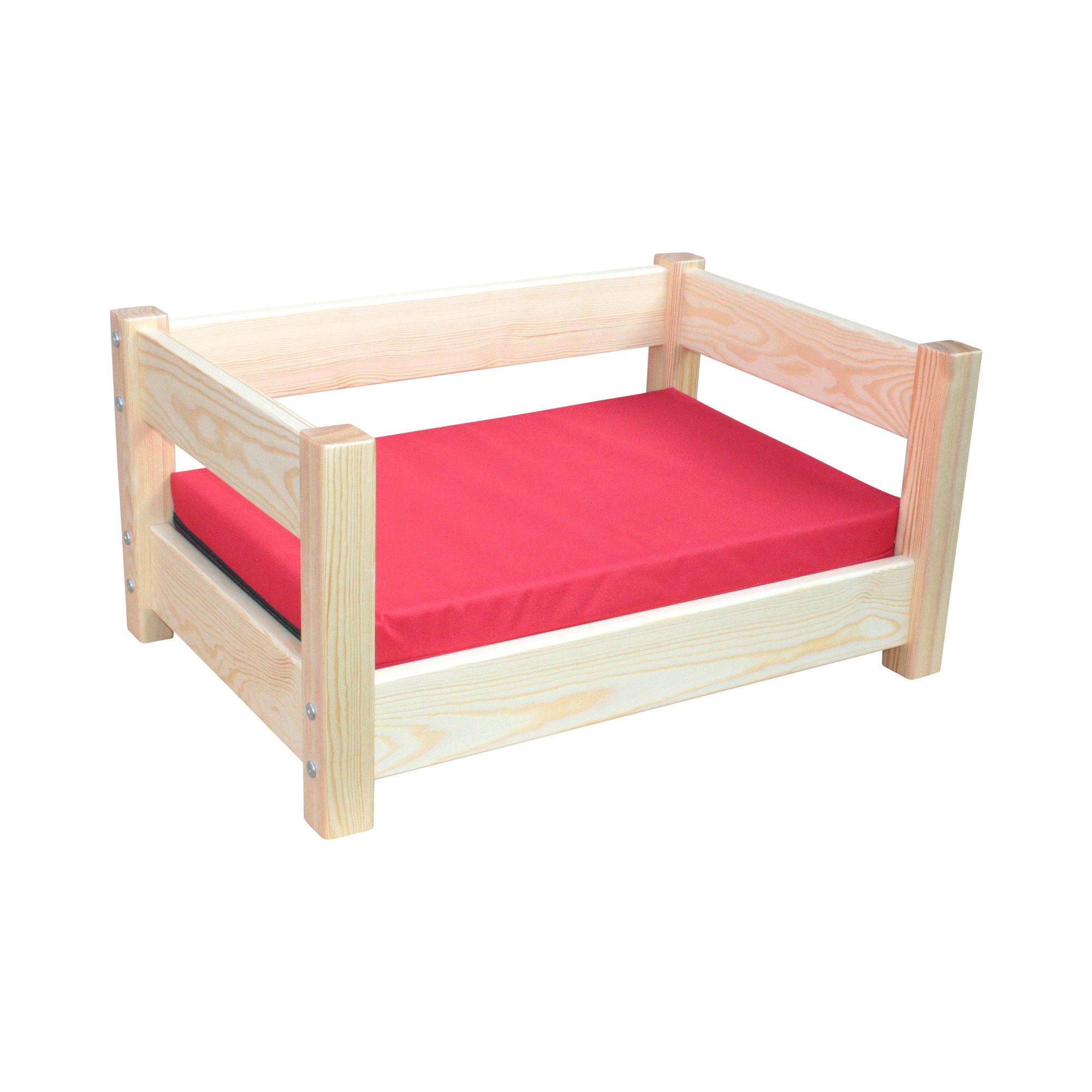 Micoland Tierbett Hundebett Katzenbett Haustierbett 60x40 cm massiv mit Matratze