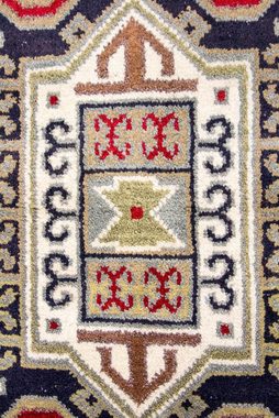 Wollteppich Kazak Teppich handgeknüpft braun, morgenland, rechteckig, Höhe: 8 mm
