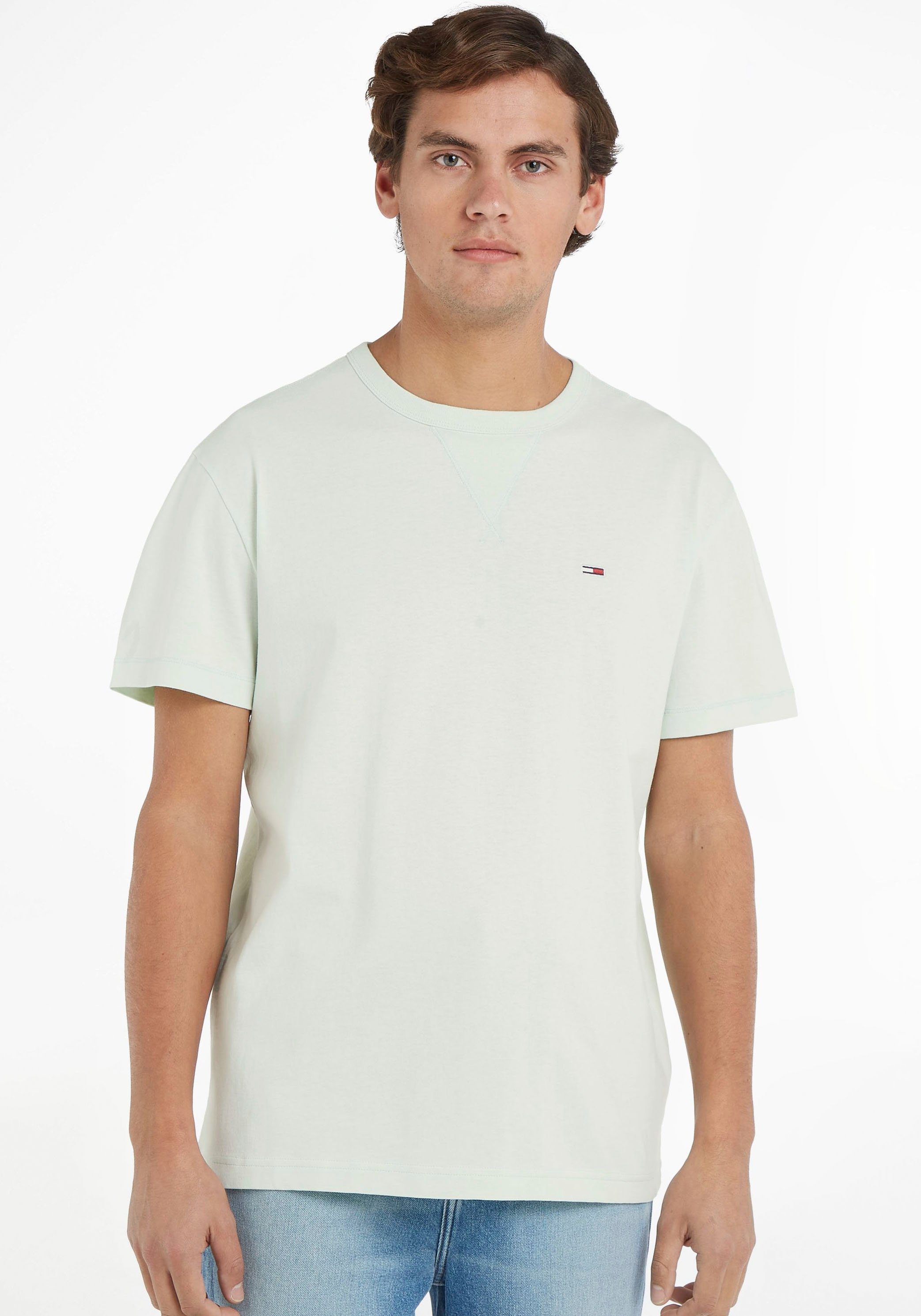 Tommy Jeans T-Shirt TJM CLSC RIB DETAIL FLAG TEE Minty | T-Shirts