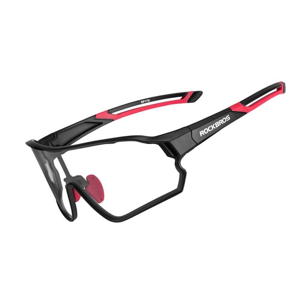 ROCKBROS Fahrradbrille Sportbrille Radsportbrille Sonnenschutzbrille, (Spar-Set, 1-St., 30 g leicht), photochrom, UV400, 30 g leicht, Korrektur-Adapter