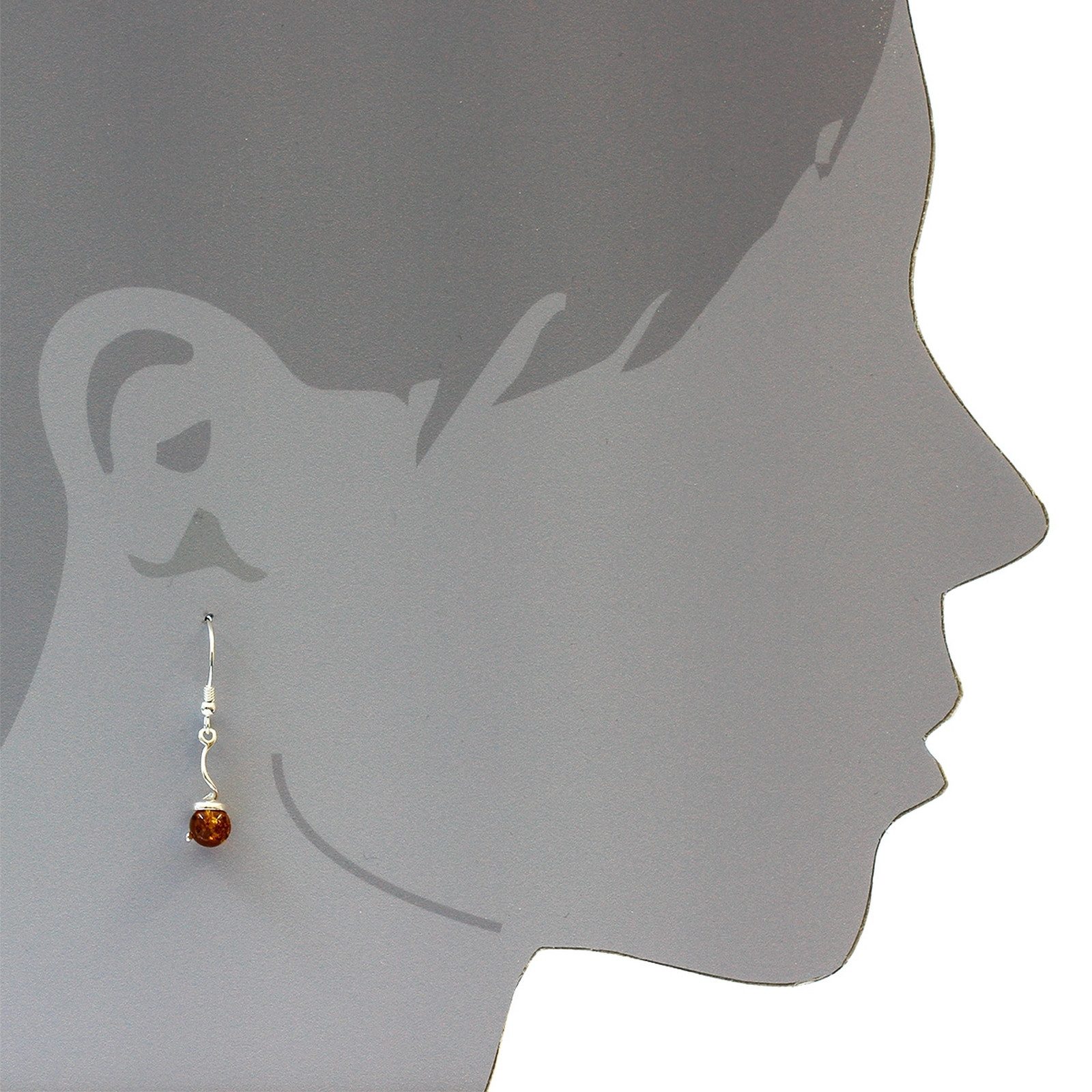 OSTSEE-SCHMUCK Paar Ohrhänger Ostsee-Schmuck Ohrhänger Kugel 7 mm Ohrhänger günstig online kaufen