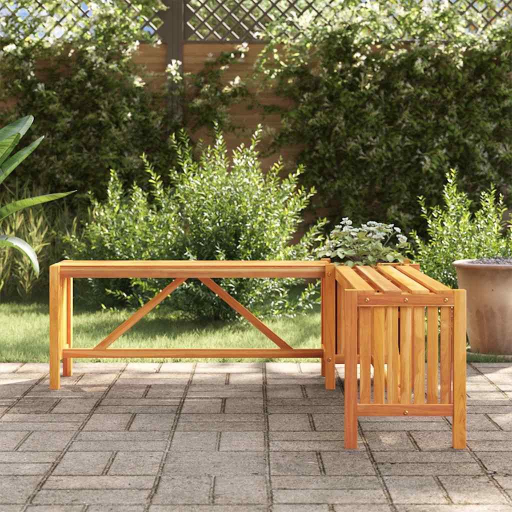 vidaXL Gartenbank Garten-Eckbank mit Pflanzkübel 117×117×40 cm Massivholz (1-St)